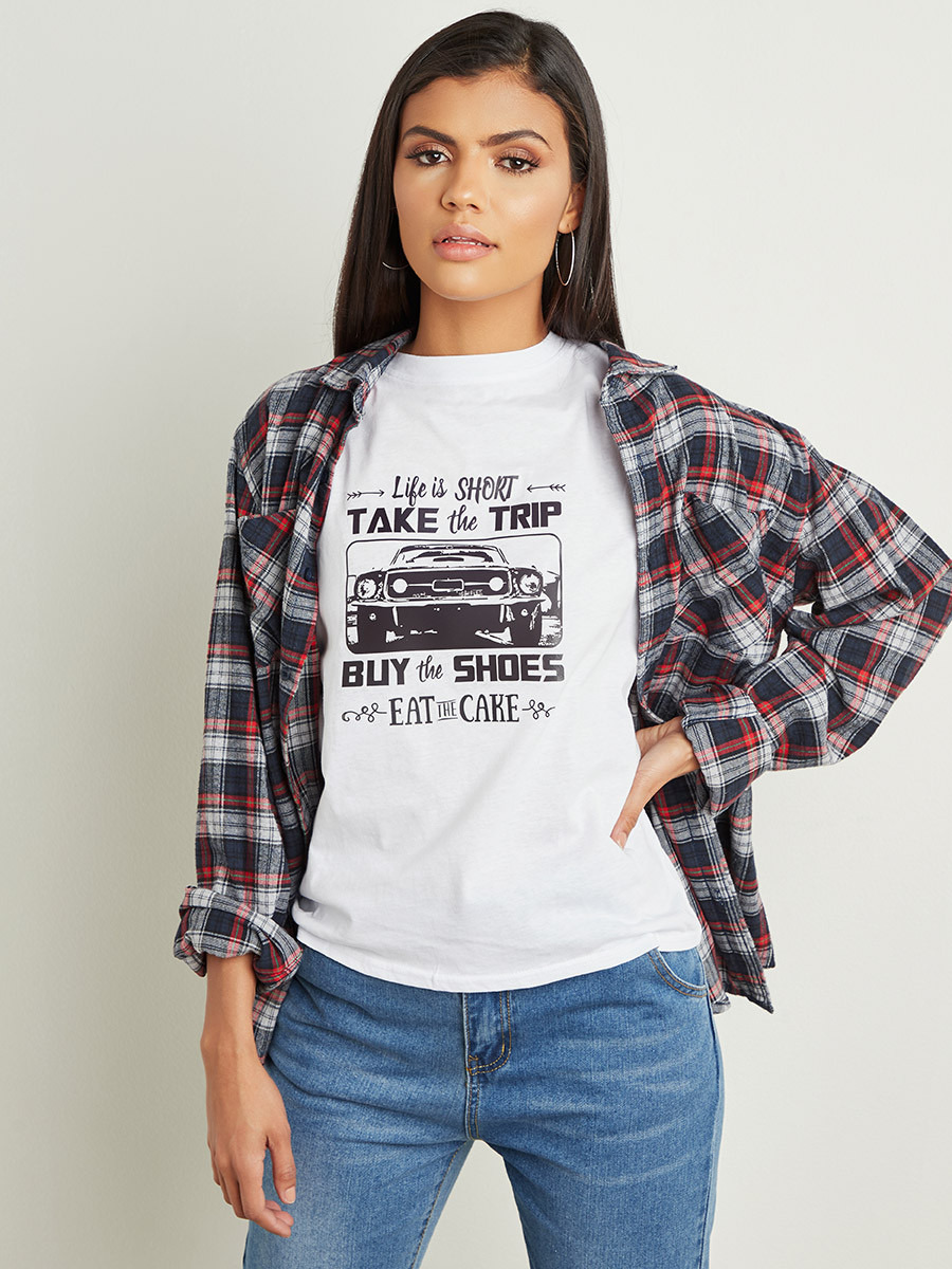 تيشيرت مطبوع بقصة واسعة من ستايلي-women-clothing-tshirts-image-1