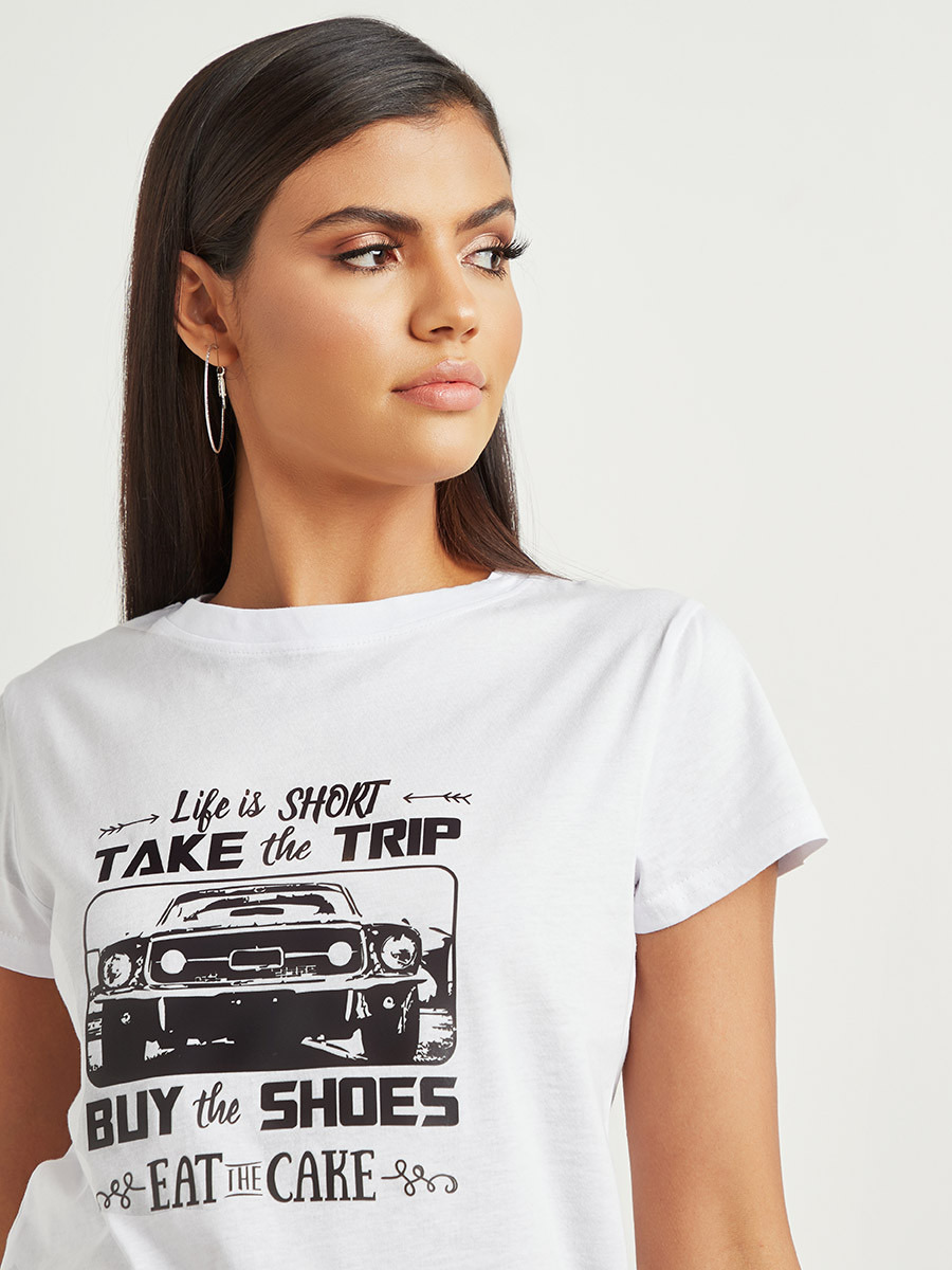 تيشيرت مطبوع بقصة واسعة من ستايلي-women-clothing-tshirts-image-2