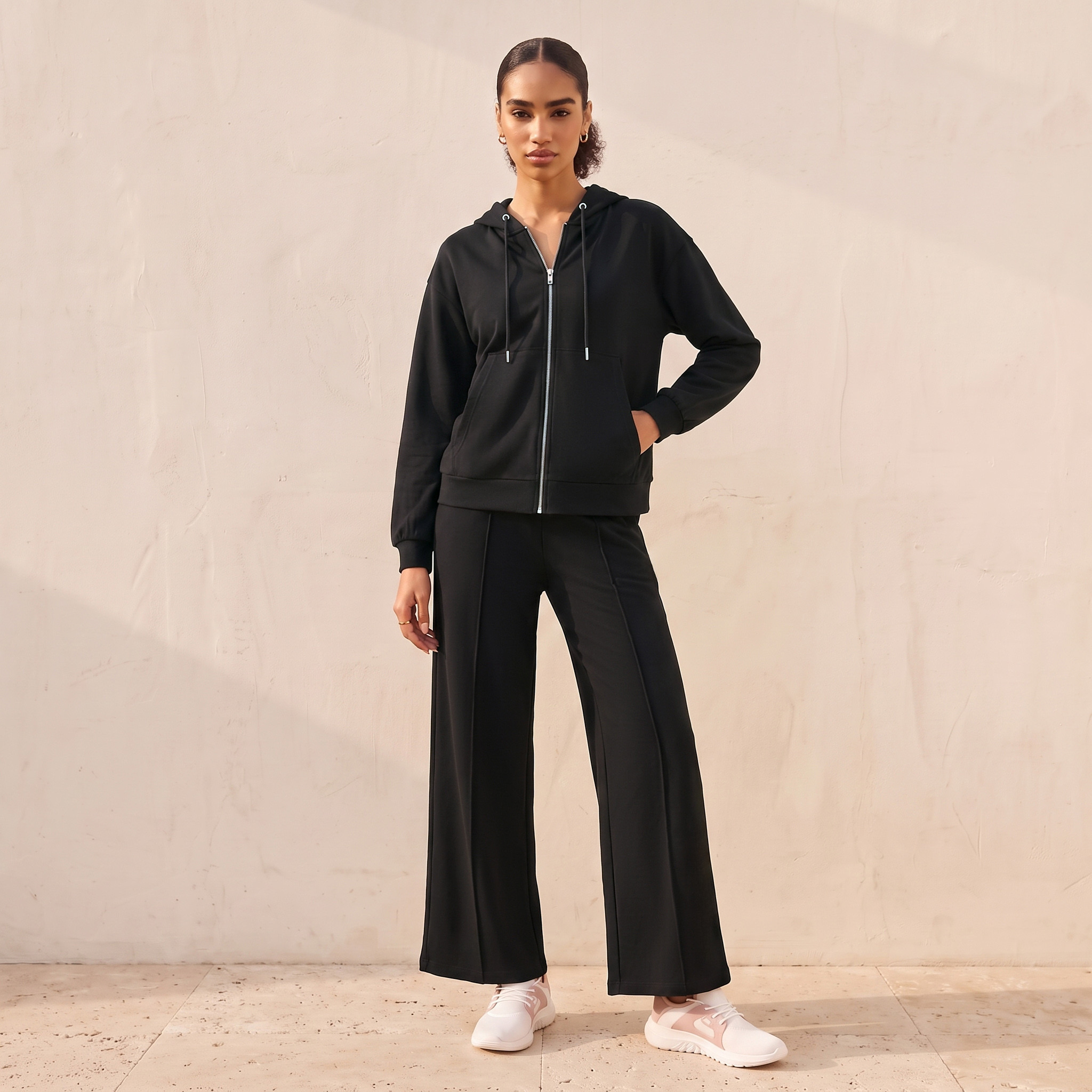 Splash Youth Straight Fit Drawstring Waist Trousers-women-clothing-bottoms-joggers-image-2