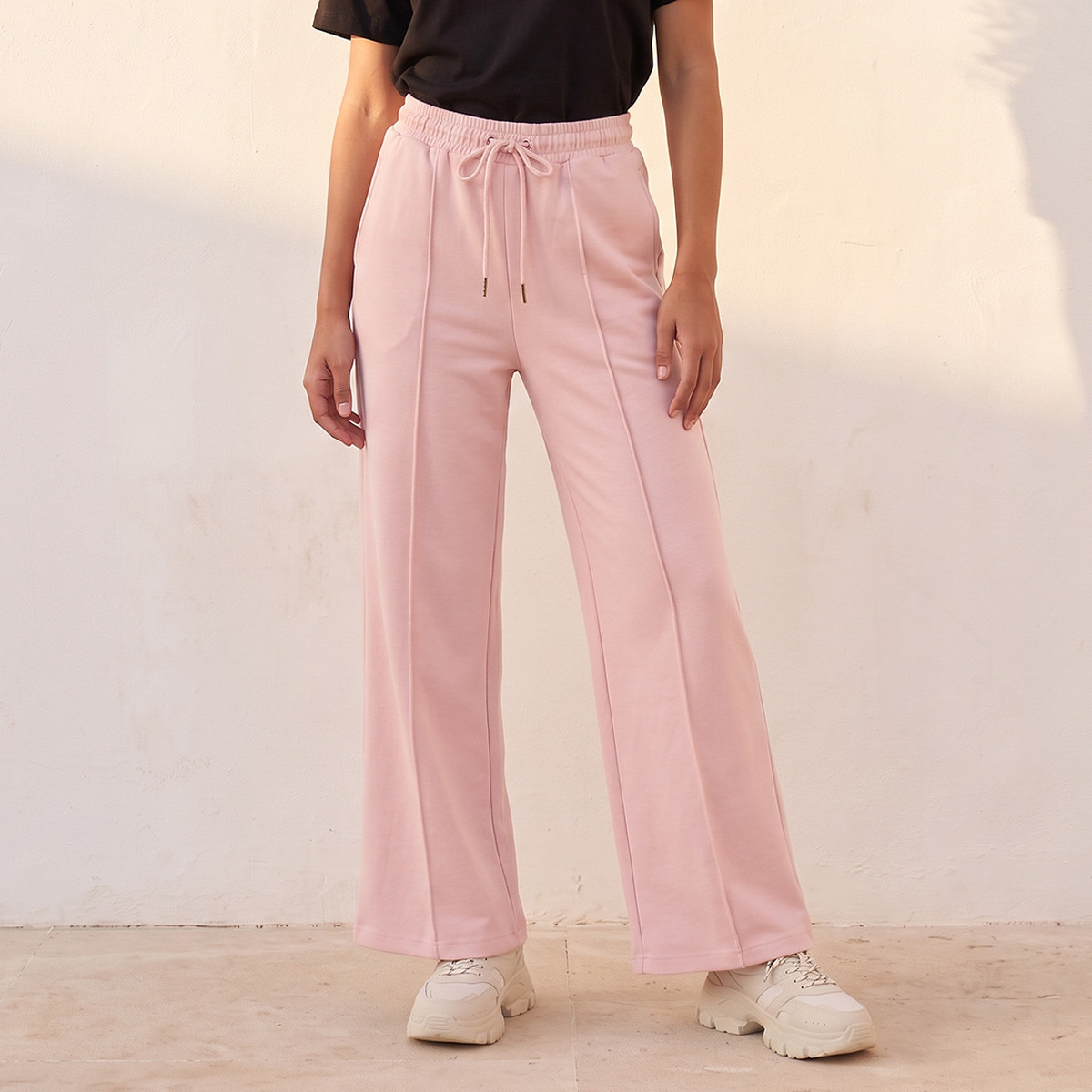 Splash Youth Straight Fit Drawstring Waist Trousers-women-clothing-bottoms-joggers-image-1