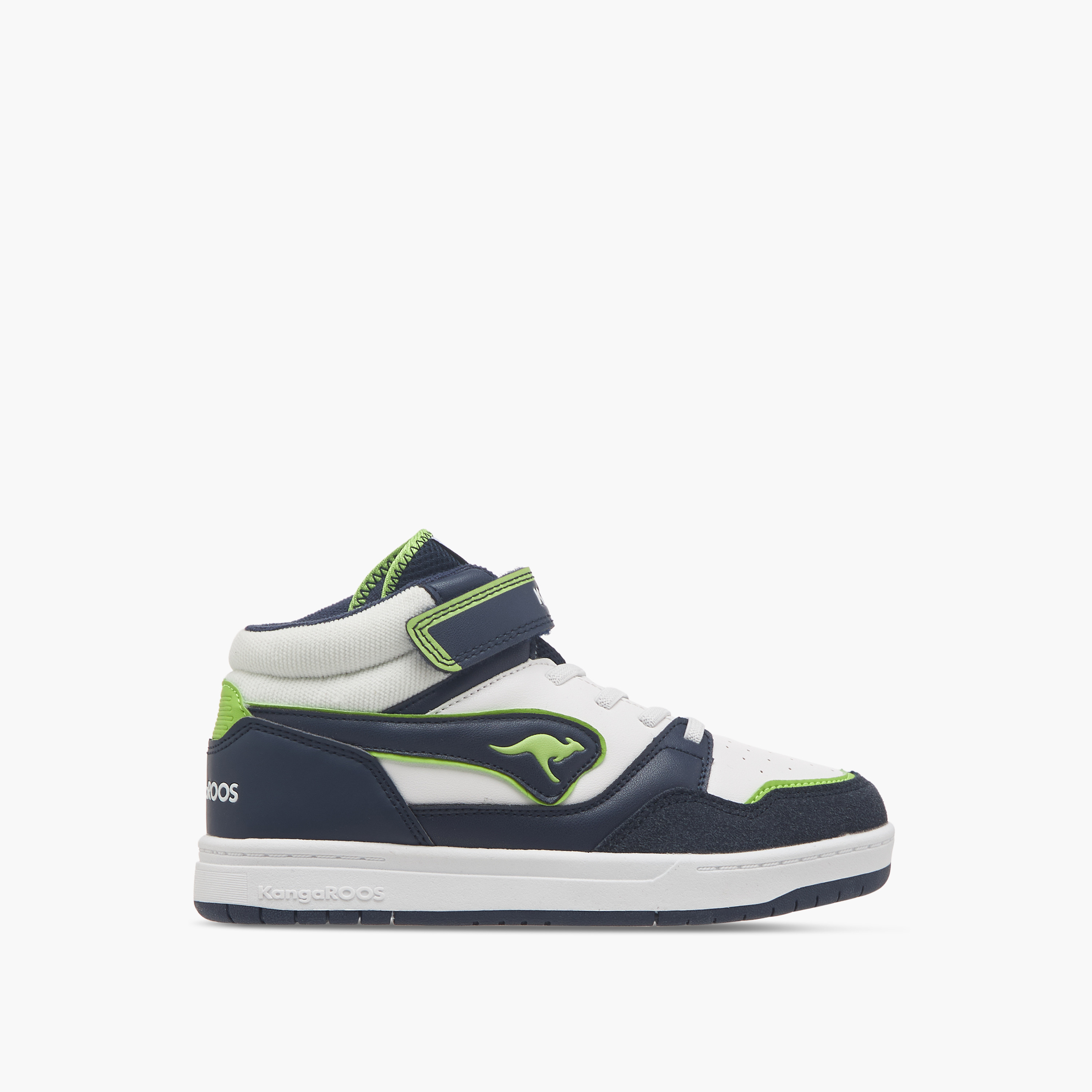 KangaROOS Kids' Logo Detail High Cut Sneakers with Hook and Loop Closure-girls-shoes-sneakers-image-3