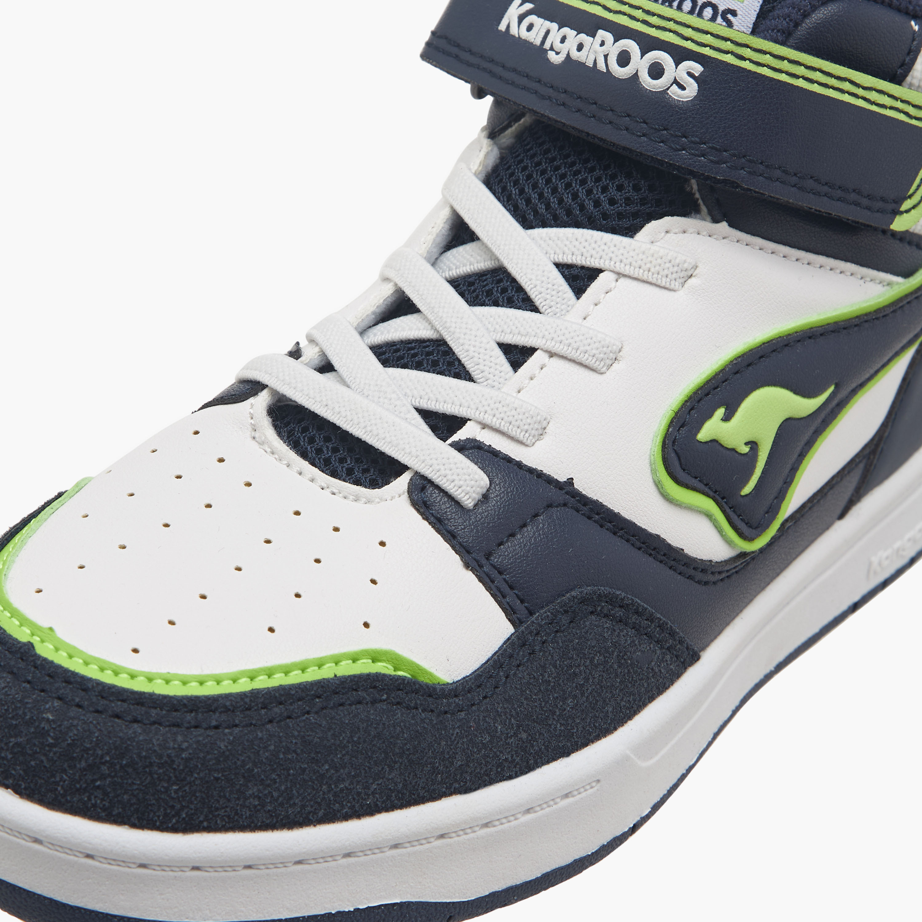 KangaROOS Kids' Logo Detail High Cut Sneakers with Hook and Loop Closure-girls-shoes-sneakers-image-4