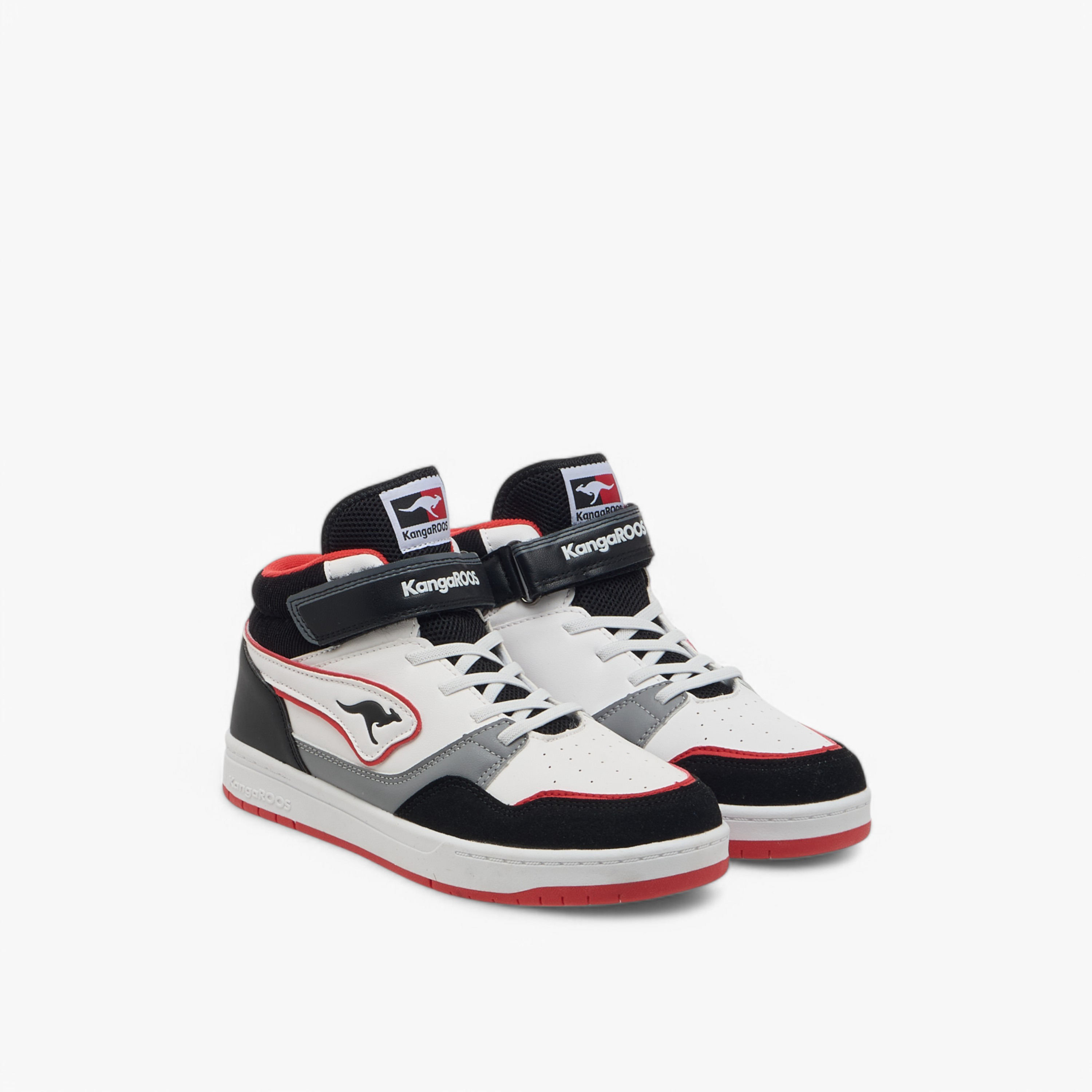 حذاء سنيكرز برقبة عالية وشريط إغلاق لاصق وشعار للنساء من كانجاروز-women-shoes-sneakers-image-1