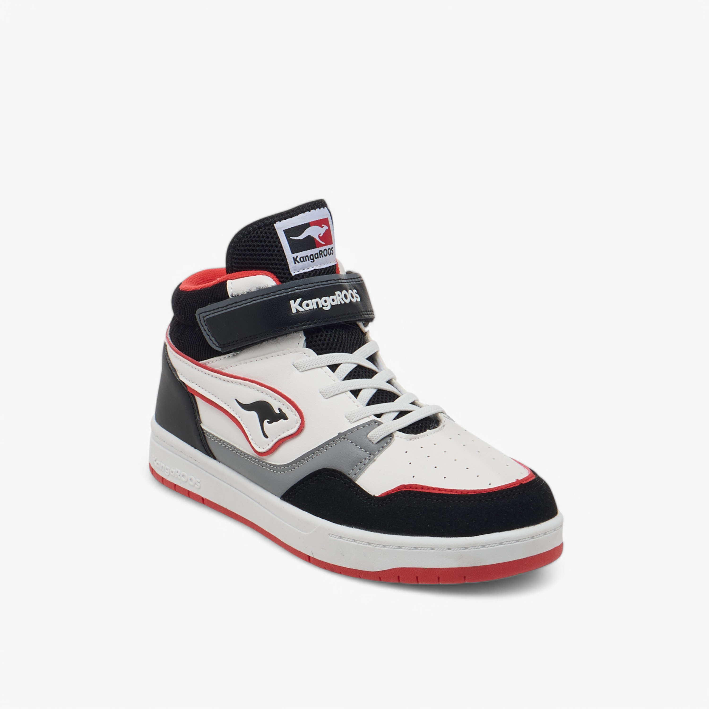 حذاء سنيكرز برقبة عالية وشريط إغلاق لاصق وشعار للنساء من كانجاروز-women-shoes-sneakers-image-2