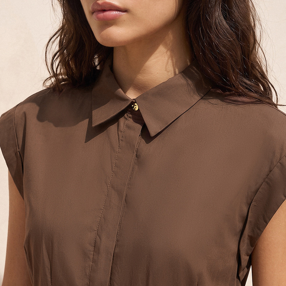 فستان قميص قطن ميدي بكسرات من سبلاش يوث-women-clothing-dresses-image-6