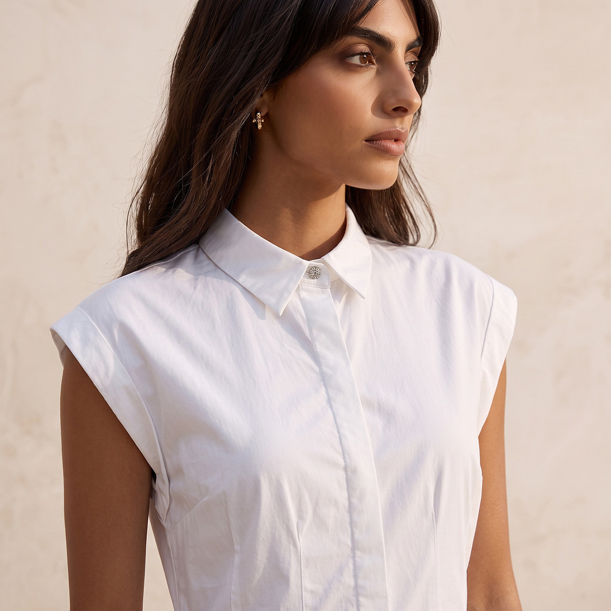 فستان قميص قطن ميدي بكسرات من سبلاش يوث-women-clothing-dresses-image-4