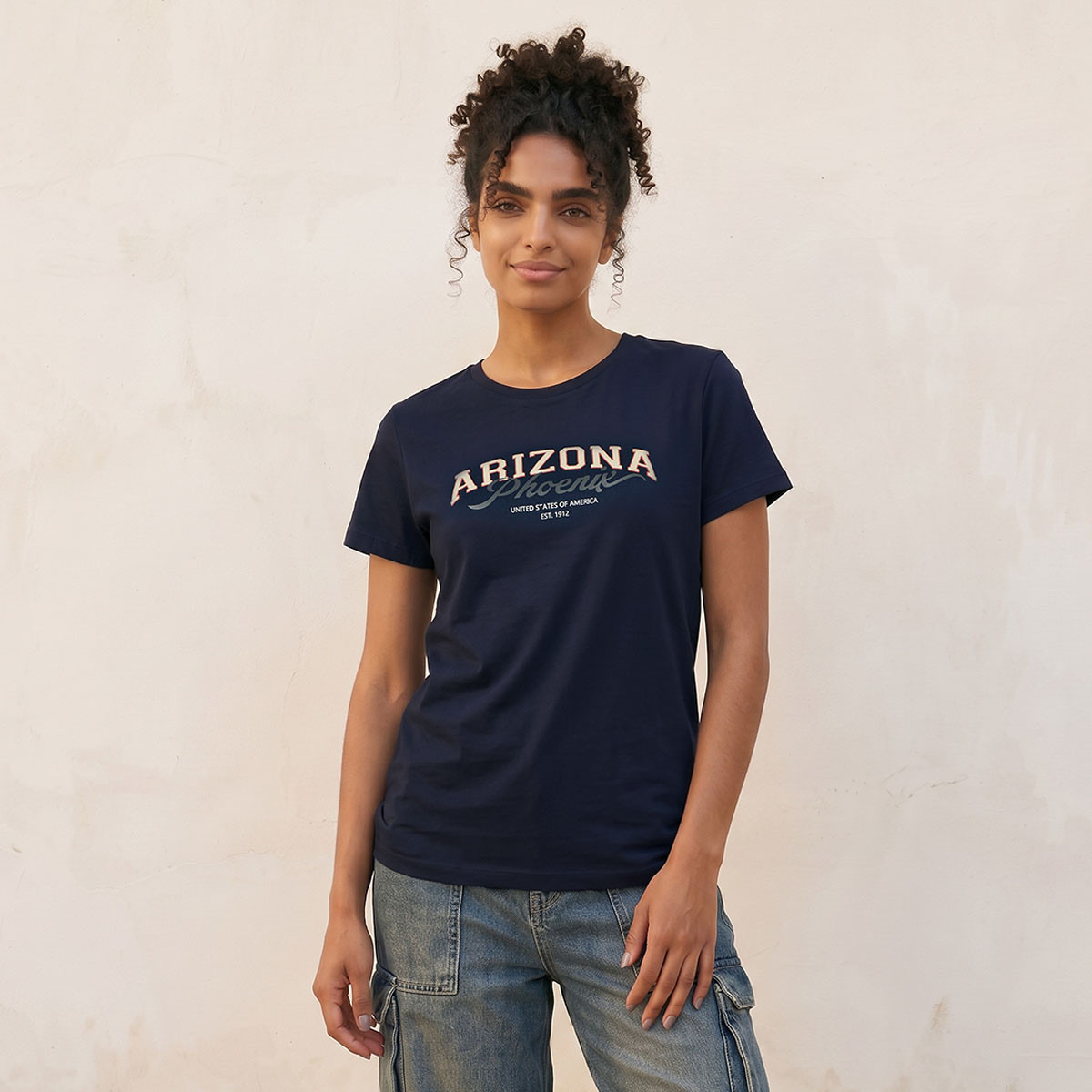 Splash Youth Cotton T-shirt with Typographic Print-women-clothing-tshirts-image-1