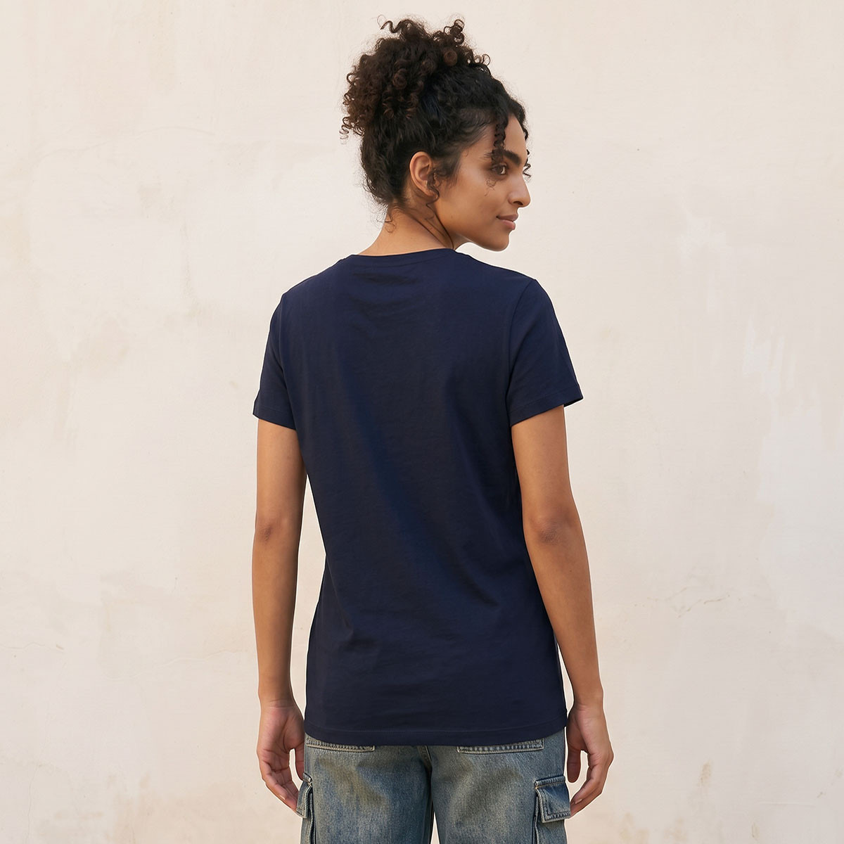 Splash Youth Cotton T-shirt with Typographic Print-women-clothing-tshirts-image-4