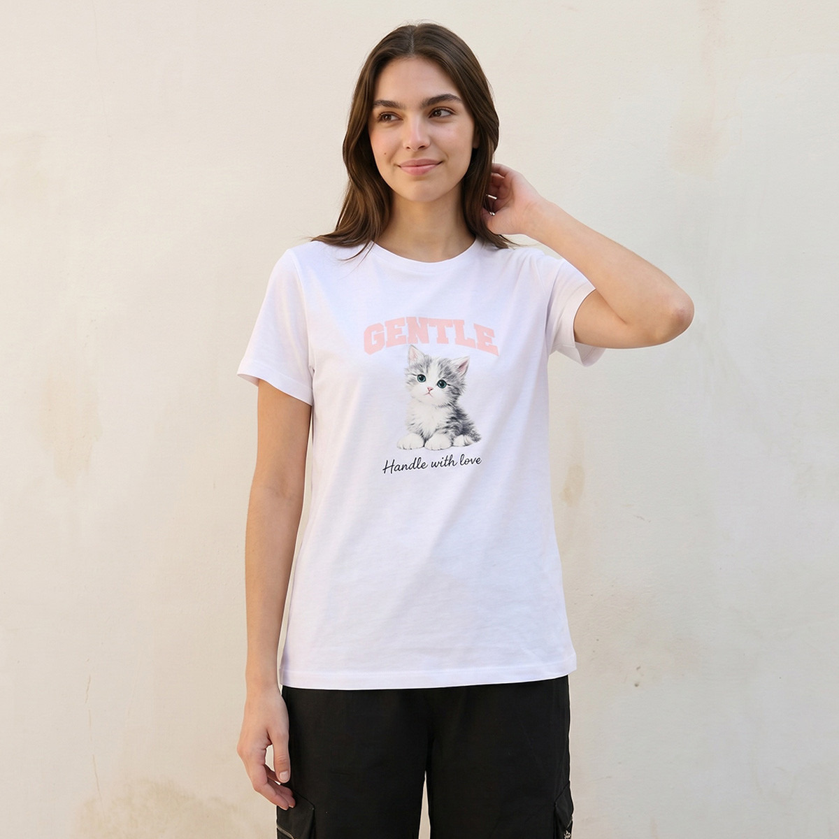 Splash Youth Cotton T-shirt with Graphic Print-women-clothing-tshirts-image-1