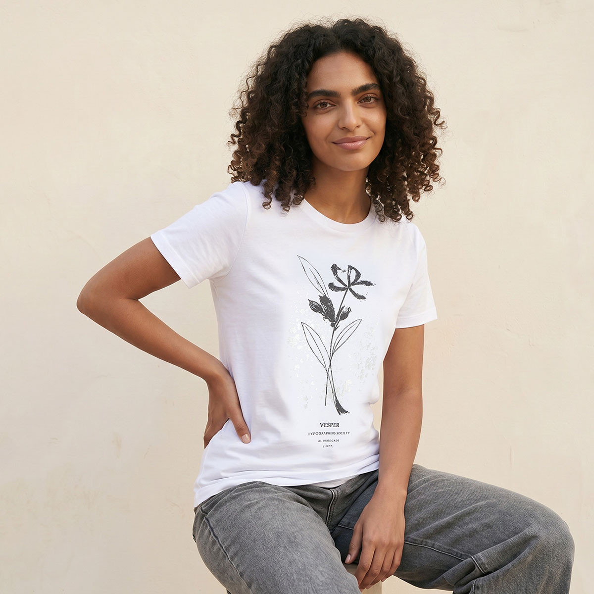 Splash Youth Cotton T-shirt with Floral Print-women-clothing-tshirts-image-5