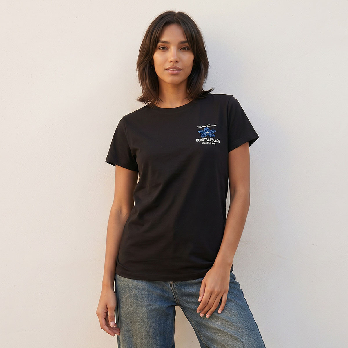Splash Youth Cotton T-shirt with Graphic Print-women-clothing-tshirts-image-1