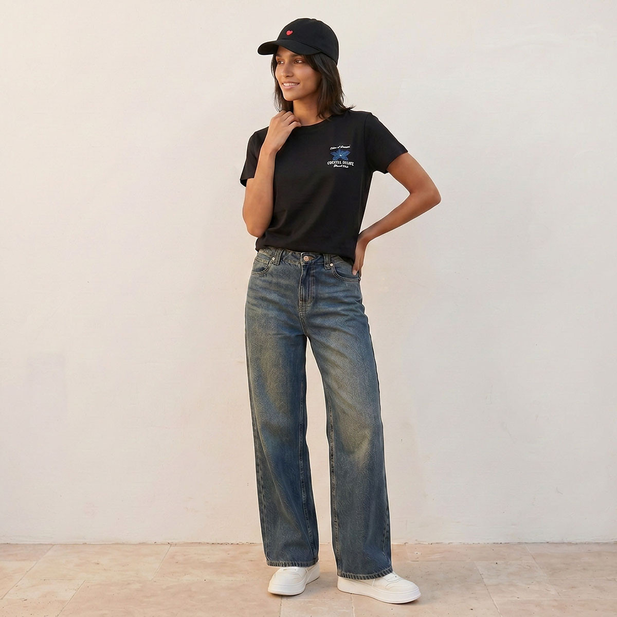 Splash Youth Cotton T-shirt with Graphic Print-women-clothing-tshirts-image-3