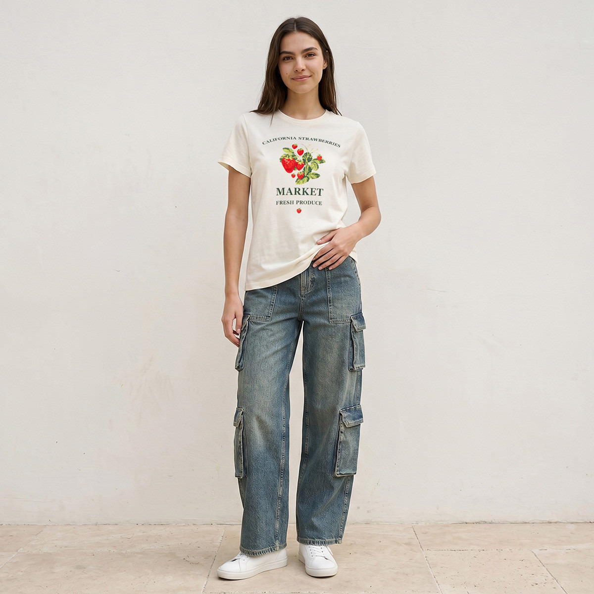 Splash Youth Cotton T-shirt with Graphic Print-women-clothing-tshirts-image-3