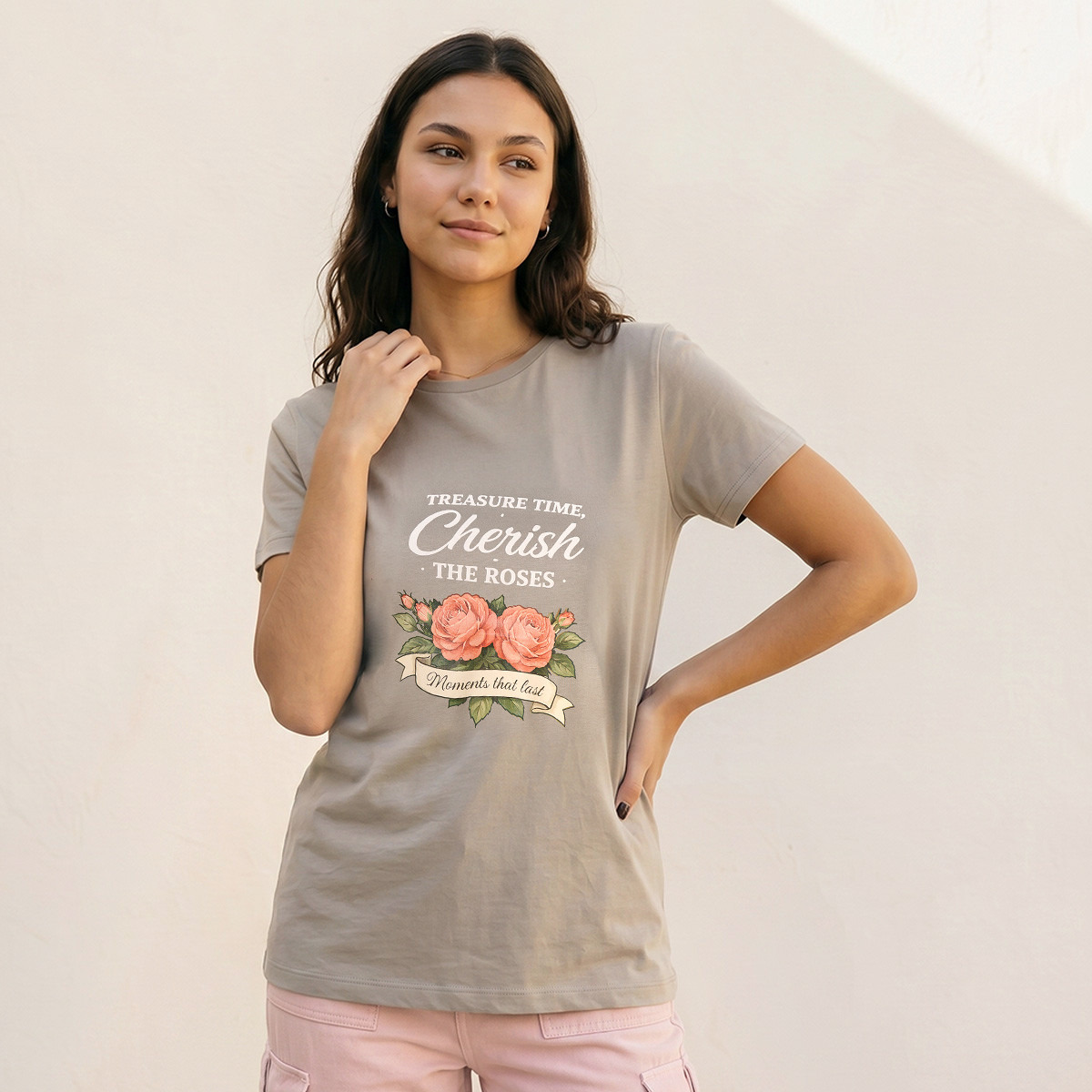 Splash Youth Cotton T-shirt with Floral Print-women-clothing-tshirts-image-1