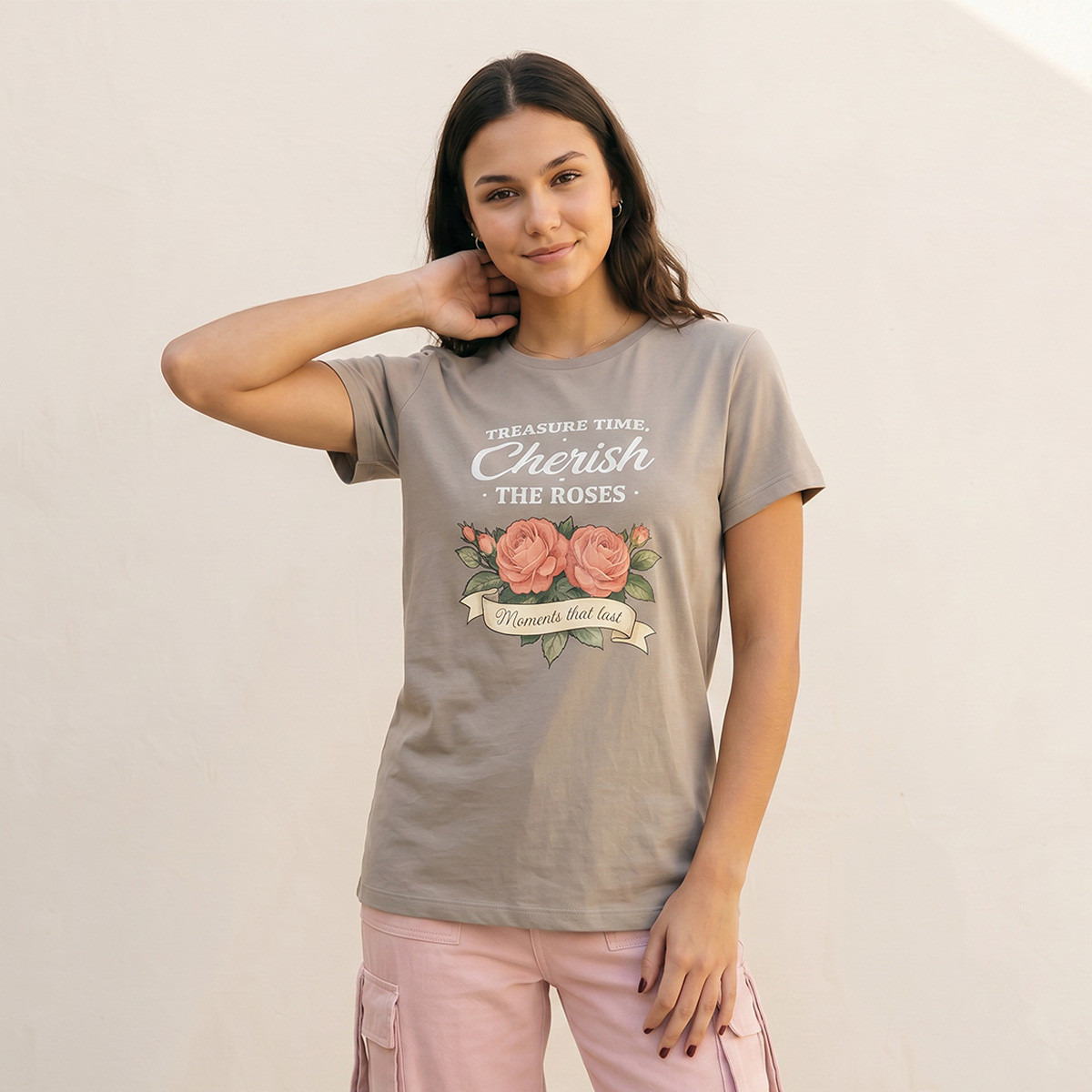 Splash Youth Cotton T-shirt with Floral Print-women-clothing-tshirts-image-5