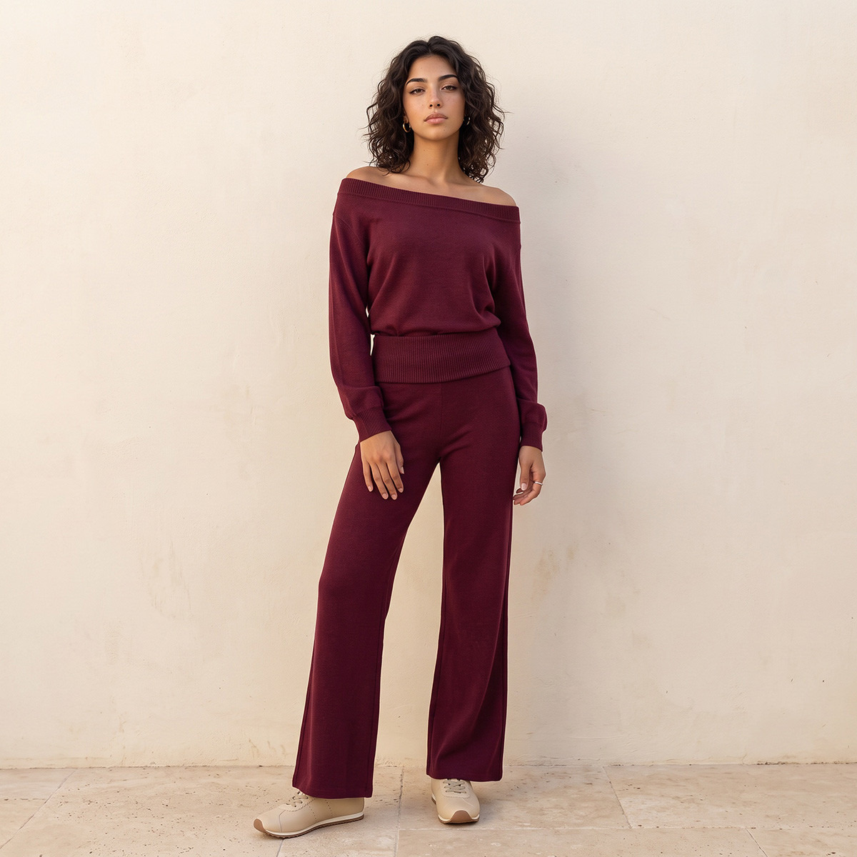 بنطلون واسع بقصة فلير وخصر مضلع من سبلاش يوث-women-clothing-trousers-image-2