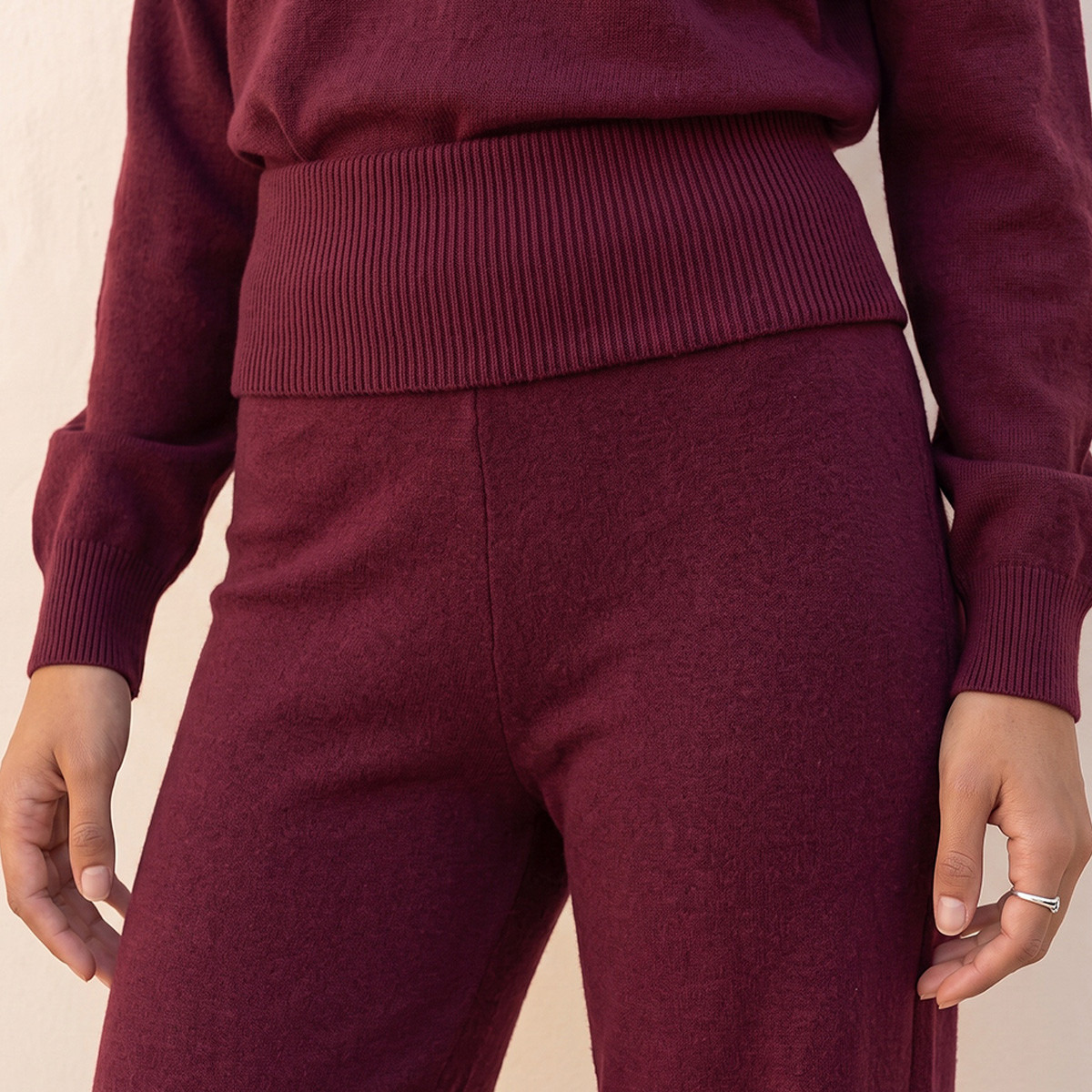 بنطلون واسع بقصة فلير وخصر مضلع من سبلاش يوث-women-clothing-trousers-image-4