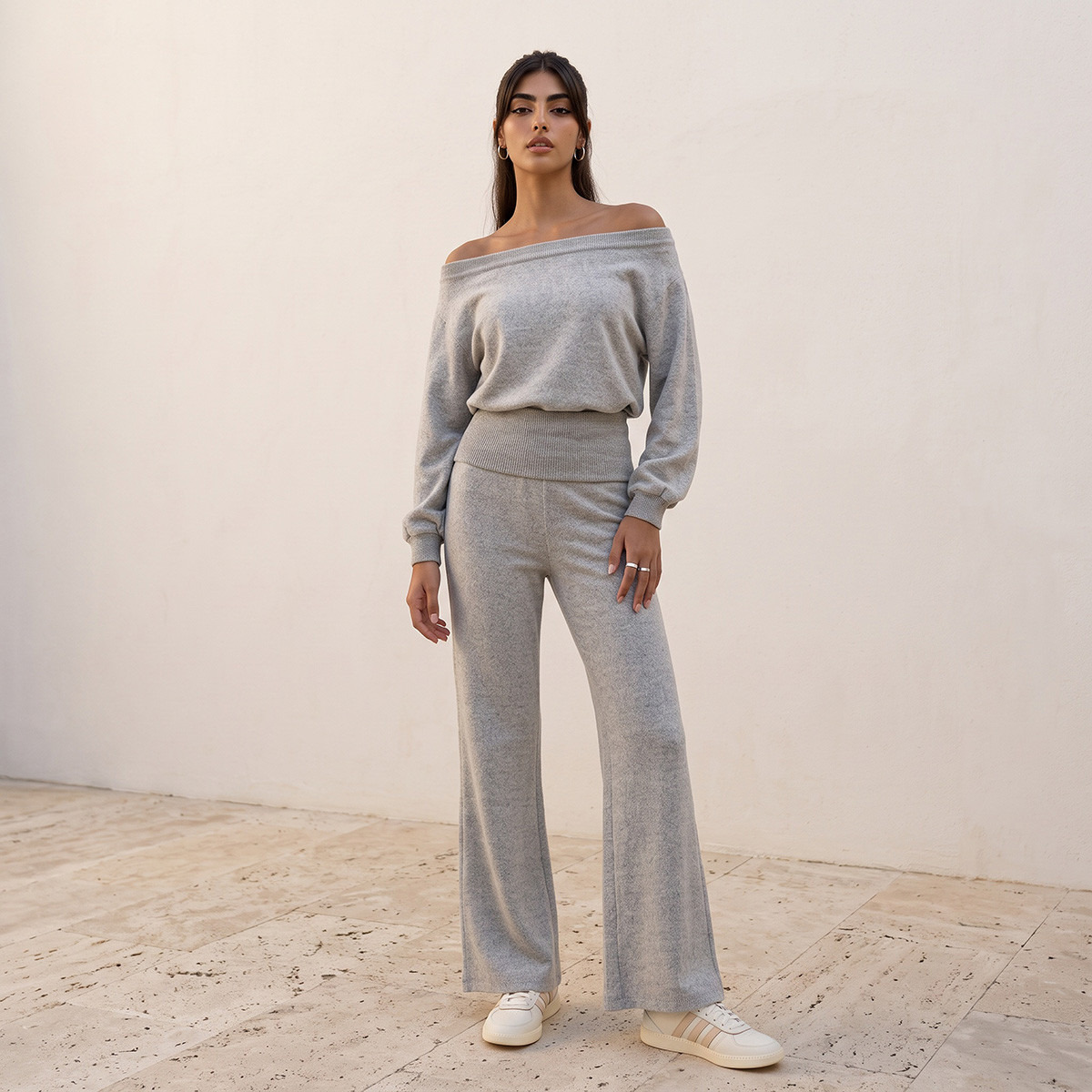 بنطلون واسع بقصة فلير وخصر مضلع من سبلاش يوث-women-clothing-trousers-image-2
