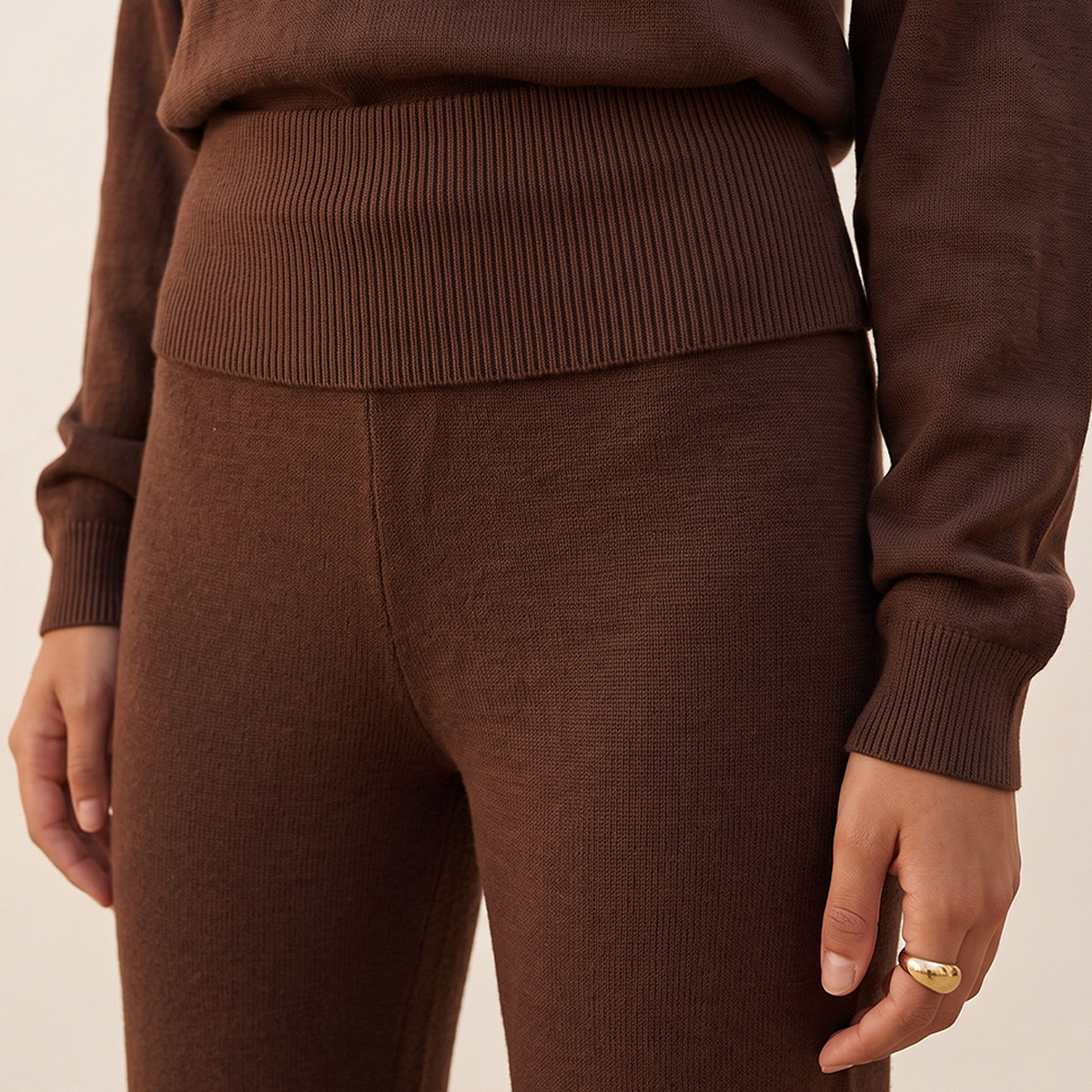 بنطلون واسع بقصة فلير وخصر مضلع من سبلاش يوث-women-clothing-trousers-image-4