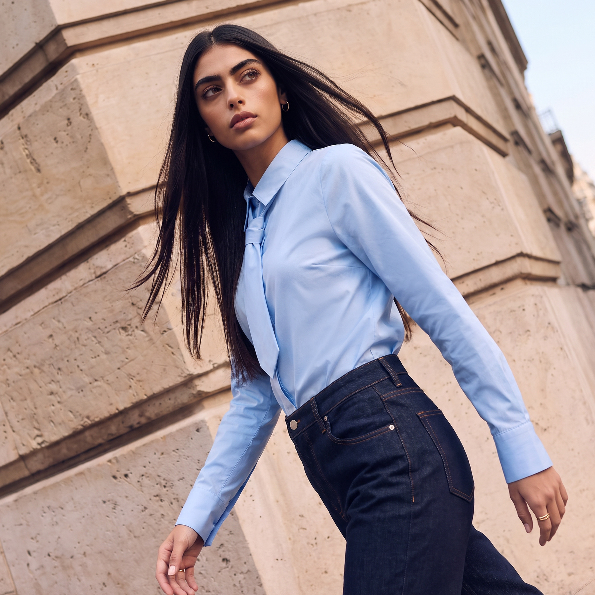 Splash Youth Cotton Shirt with Tie Detail-women-clothing-shirtsandblouses-shirts-image-1