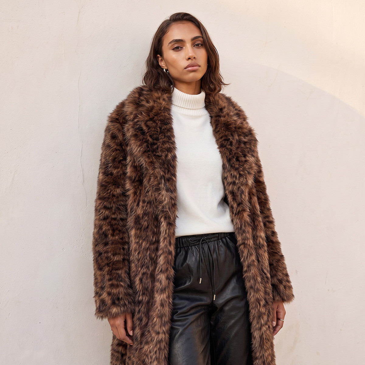 Splash Youth Long Coat with Faux Fur Detail-women-winterwear-coatsandjackets-coats-image-4
