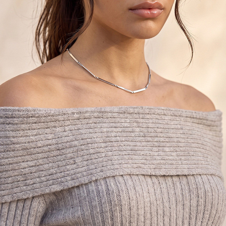 Splash Youth Textured Off Shoulder Sweater-women-winterwear-cardigansandjumpers-jumpers-image-6