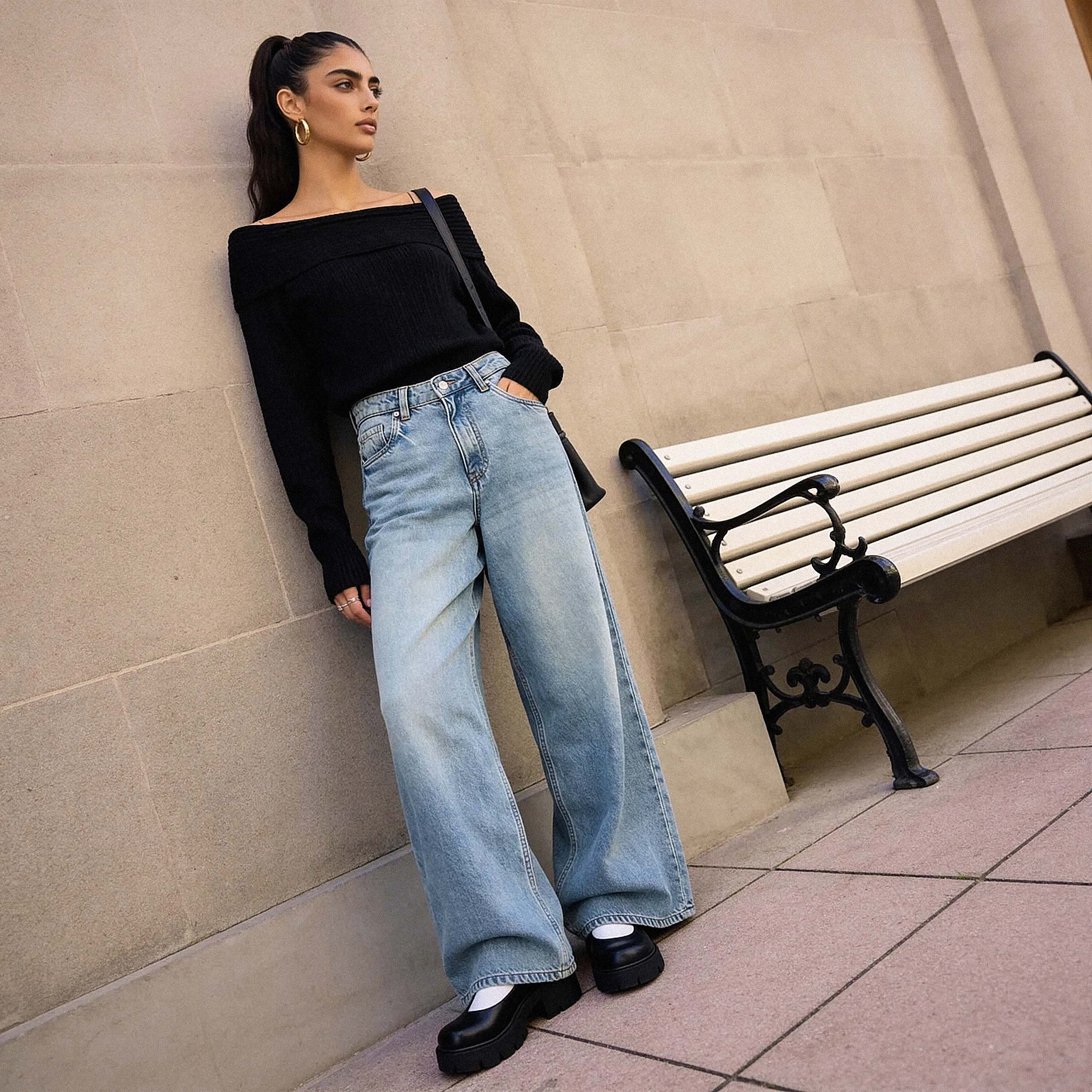 Splash Youth Textured Off Shoulder Sweater-women-winterwear-cardigansandjumpers-jumpers-image-1