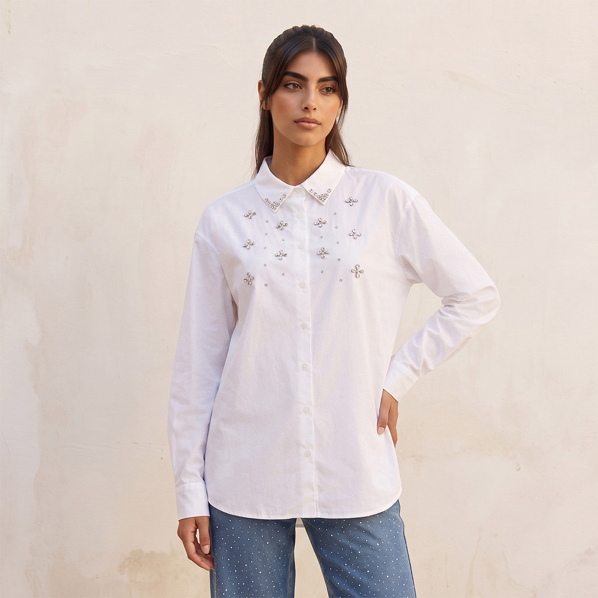 Splash Youth Cotton Shirt with Embellishment-women-clothing-shirtsandblouses-shirts-image-3