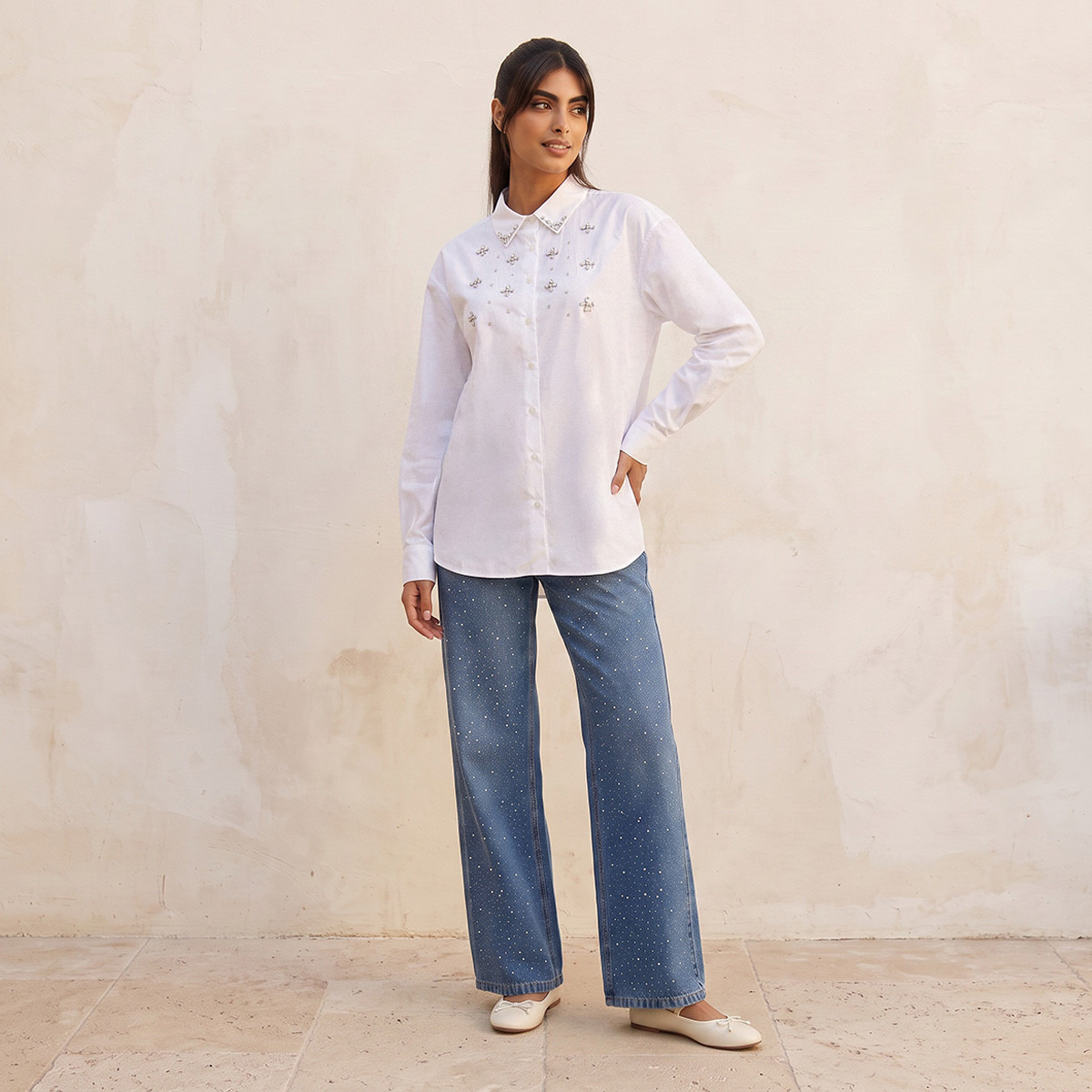 Splash Youth Cotton Shirt with Embellishment-women-clothing-shirtsandblouses-shirts-image-4