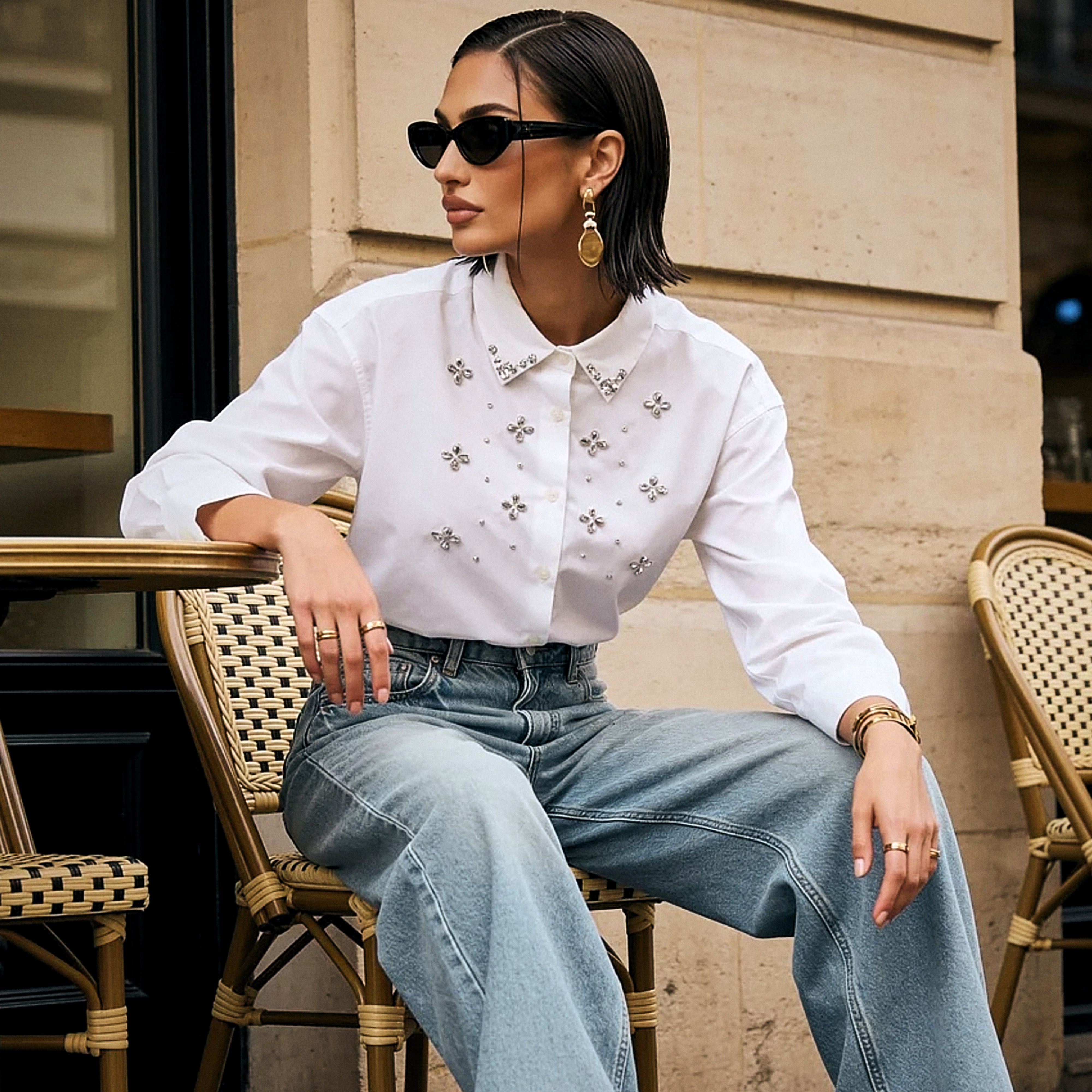 Splash Youth Cotton Shirt with Embellishment-women-clothing-shirtsandblouses-shirts-image-1