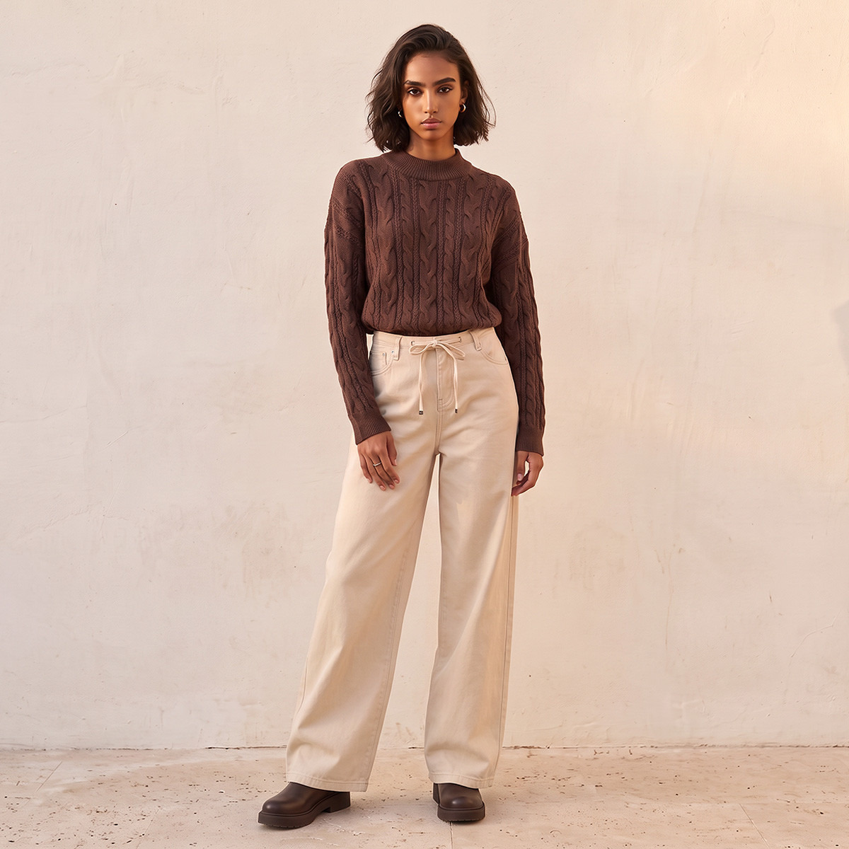 Splash Youth Oversized Cable Knit Sweater-women-winterwear-cardigansandjumpers-jumpers-image-3