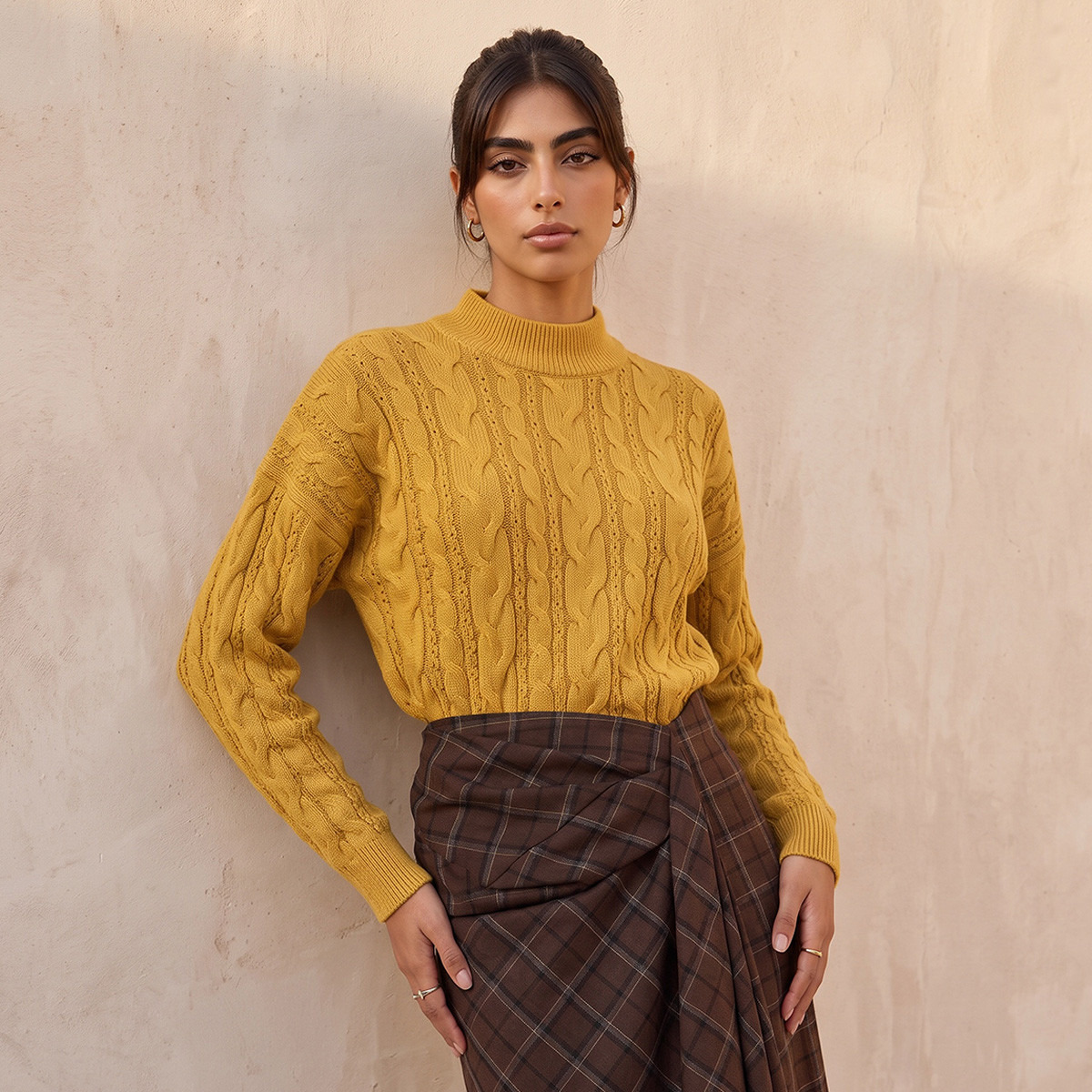 Splash Youth Oversized Cable Knit Sweater-women-winterwear-cardigansandjumpers-jumpers-image-1
