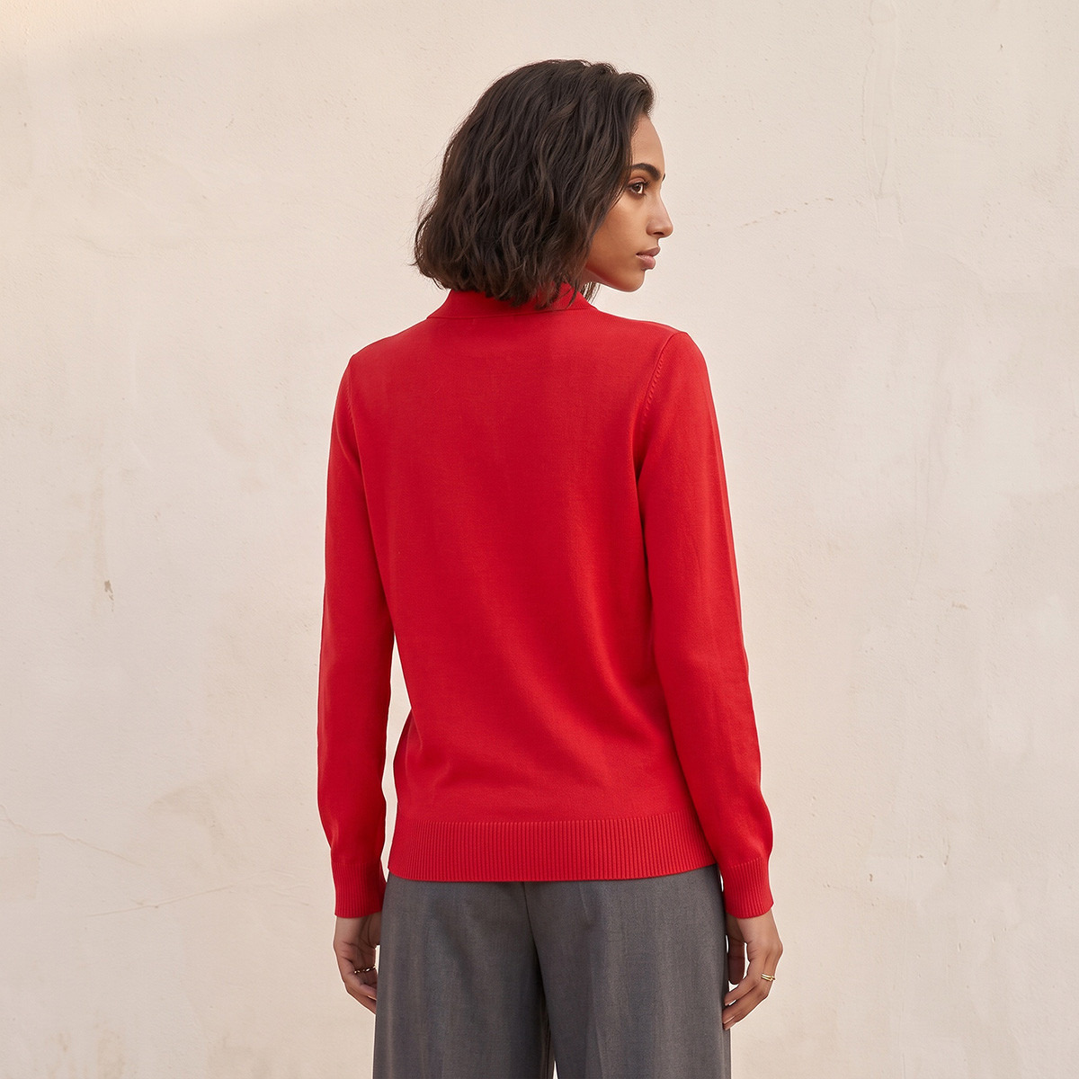 Splash Youth Polo Sweater with Ribbed Hem-women-winterwear-cardigansandjumpers-jumpers-image-4