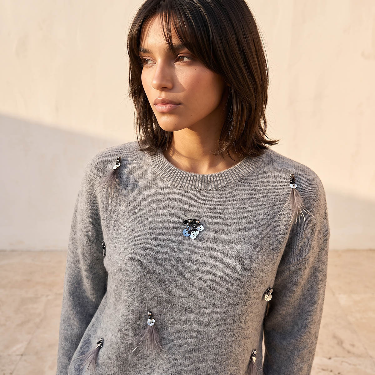 Splash Youth Embellished Crew Neck Sweater-women-winterwear-cardigansandjumpers-jumpers-image-3