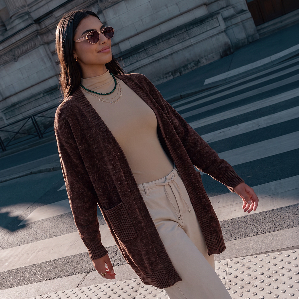 سترة بارزة الملمس بجيوب من يوث من سبلاش-women-clothing-shirtsandblouses-blouses-image-1
