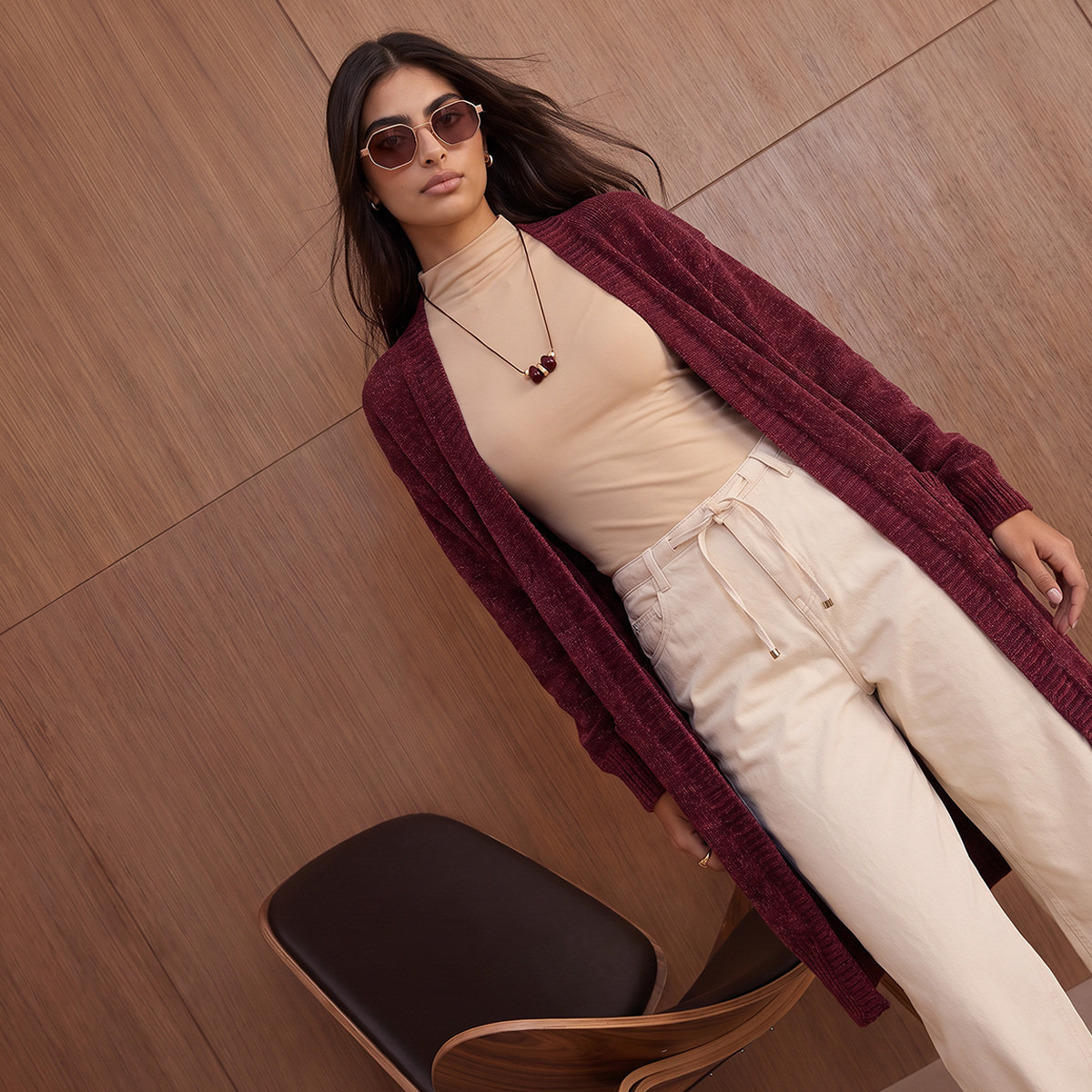 Splash Youth Textured Shrug with Pockets-women-clothing-shirtsandblouses-blouses-image-1