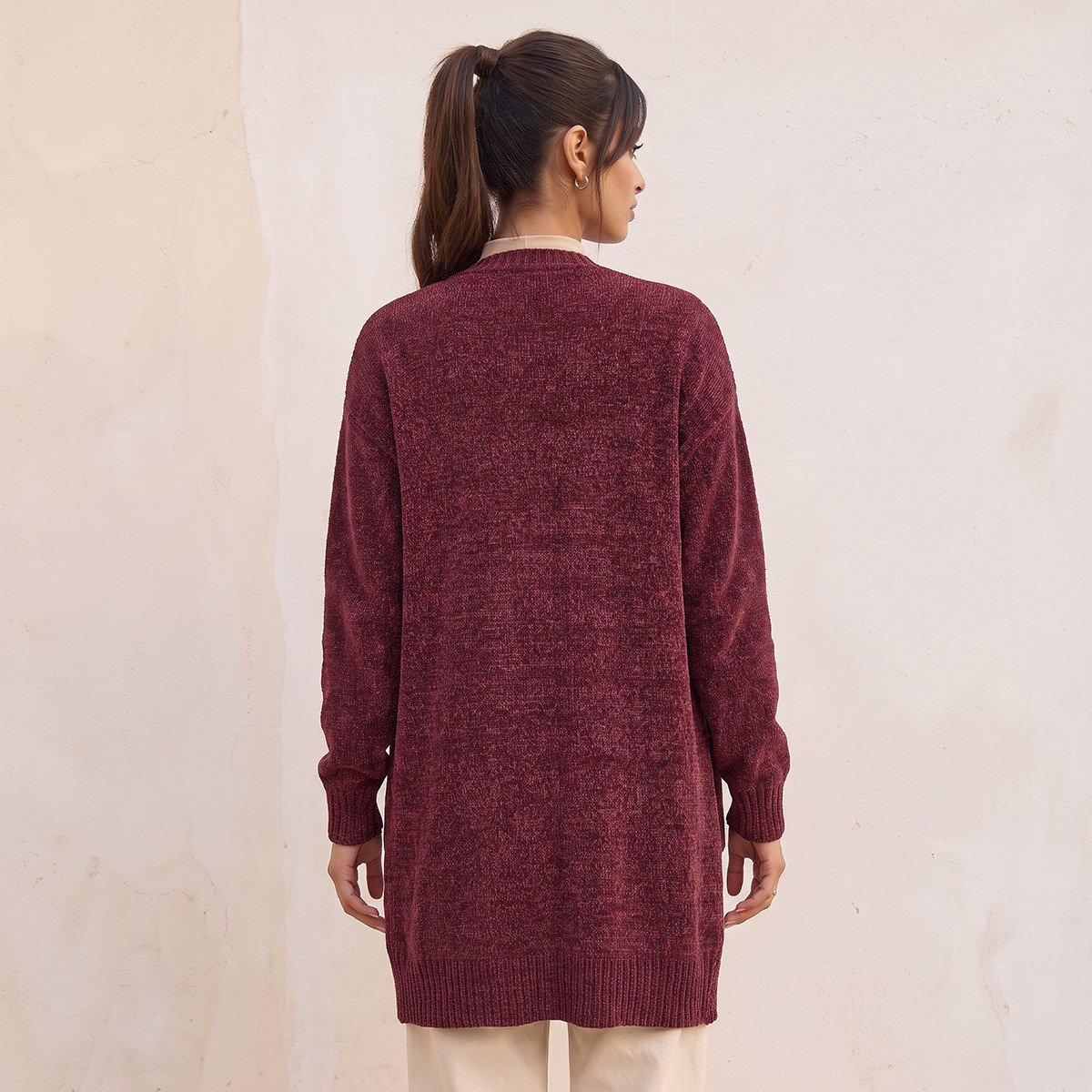 Splash Youth Textured Shrug with Pockets-women-clothing-shirtsandblouses-blouses-image-4