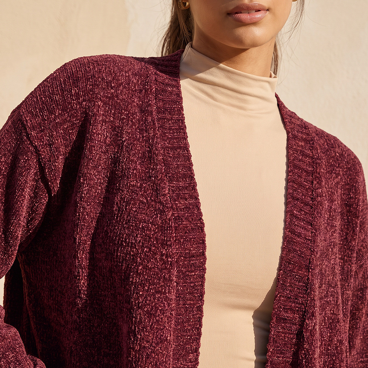 Splash Youth Textured Shrug with Pockets-women-clothing-shirtsandblouses-blouses-image-5