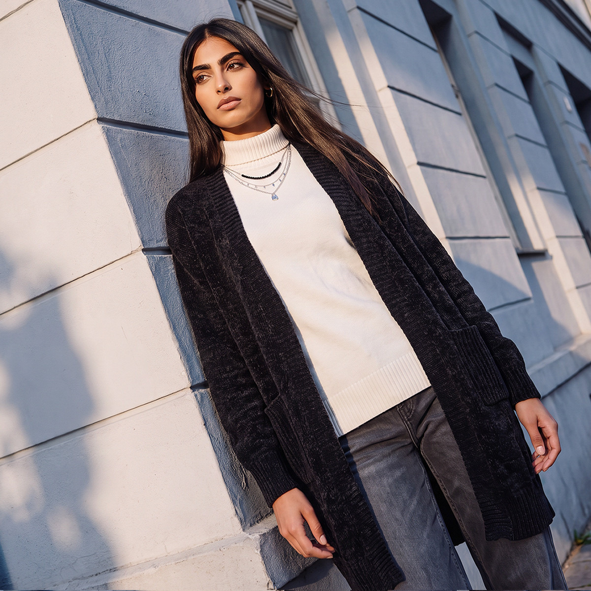 Splash Youth Textured Shrug with Pockets-women-clothing-shirtsandblouses-blouses-image-1