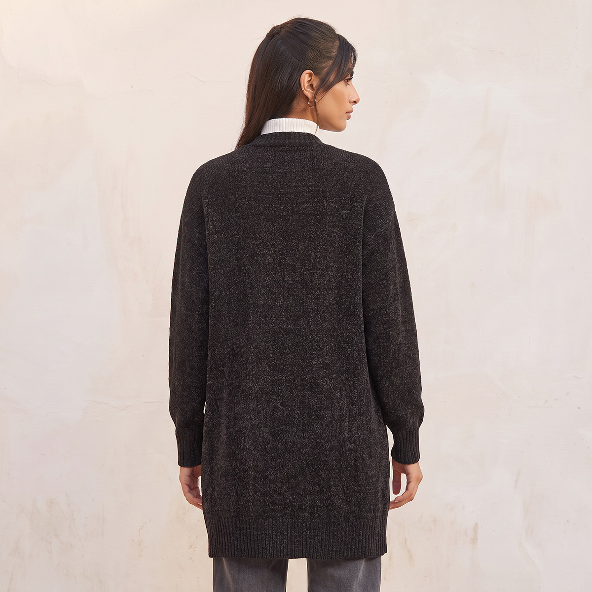 Splash Youth Textured Shrug with Pockets-women-clothing-shirtsandblouses-blouses-image-4