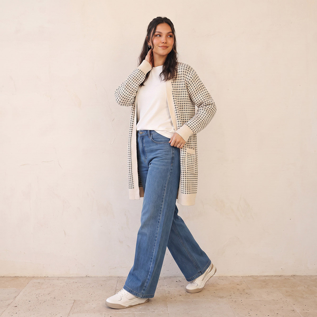 Splash Youth Longline Textured Cardigan-women-winterwear-cardigansandjumpers-cardigans-image-5