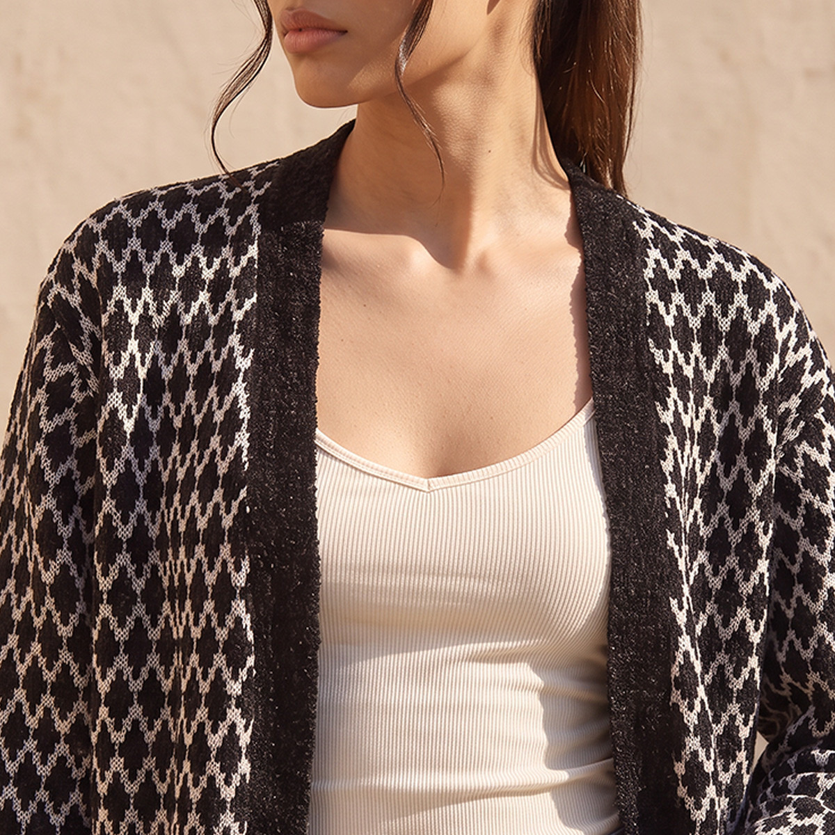 Splash Youth Longline Textured Cardigan-women-winterwear-cardigansandjumpers-cardigans-image-7
