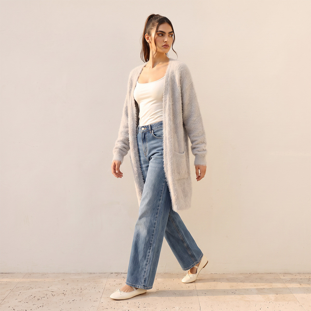Splash Youth Fuzzy Fur Longline Cardigan-women-winterwear-cardigansandjumpers-cardigans-image-5