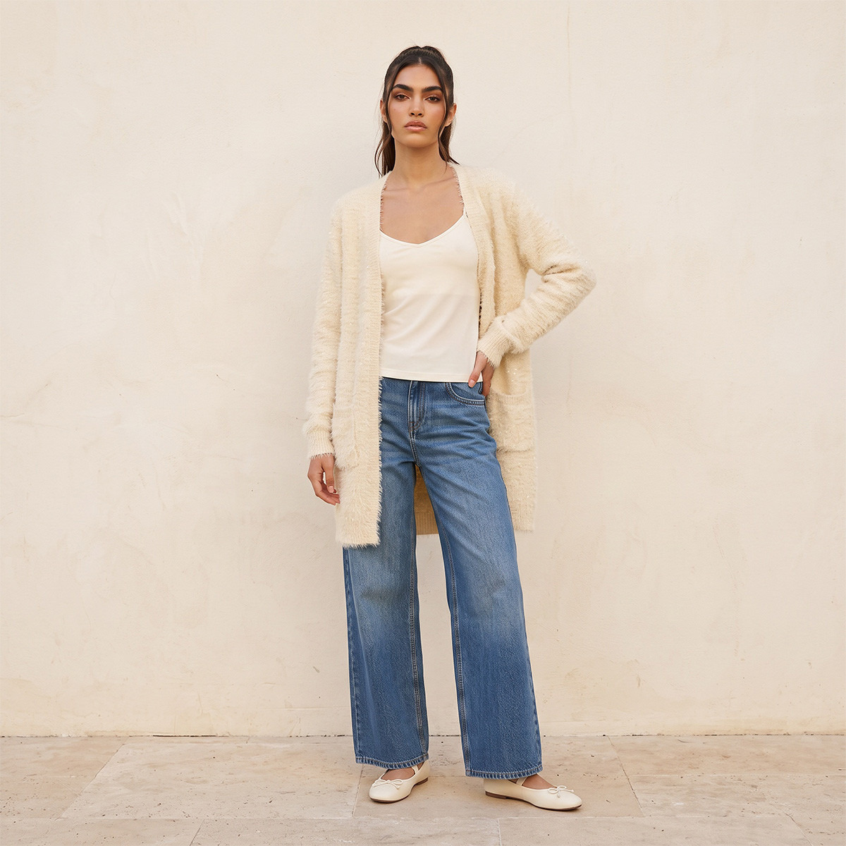 Splash Youth Fuzzy Fur Longline Cardigan-women-winterwear-cardigansandjumpers-cardigans-image-5