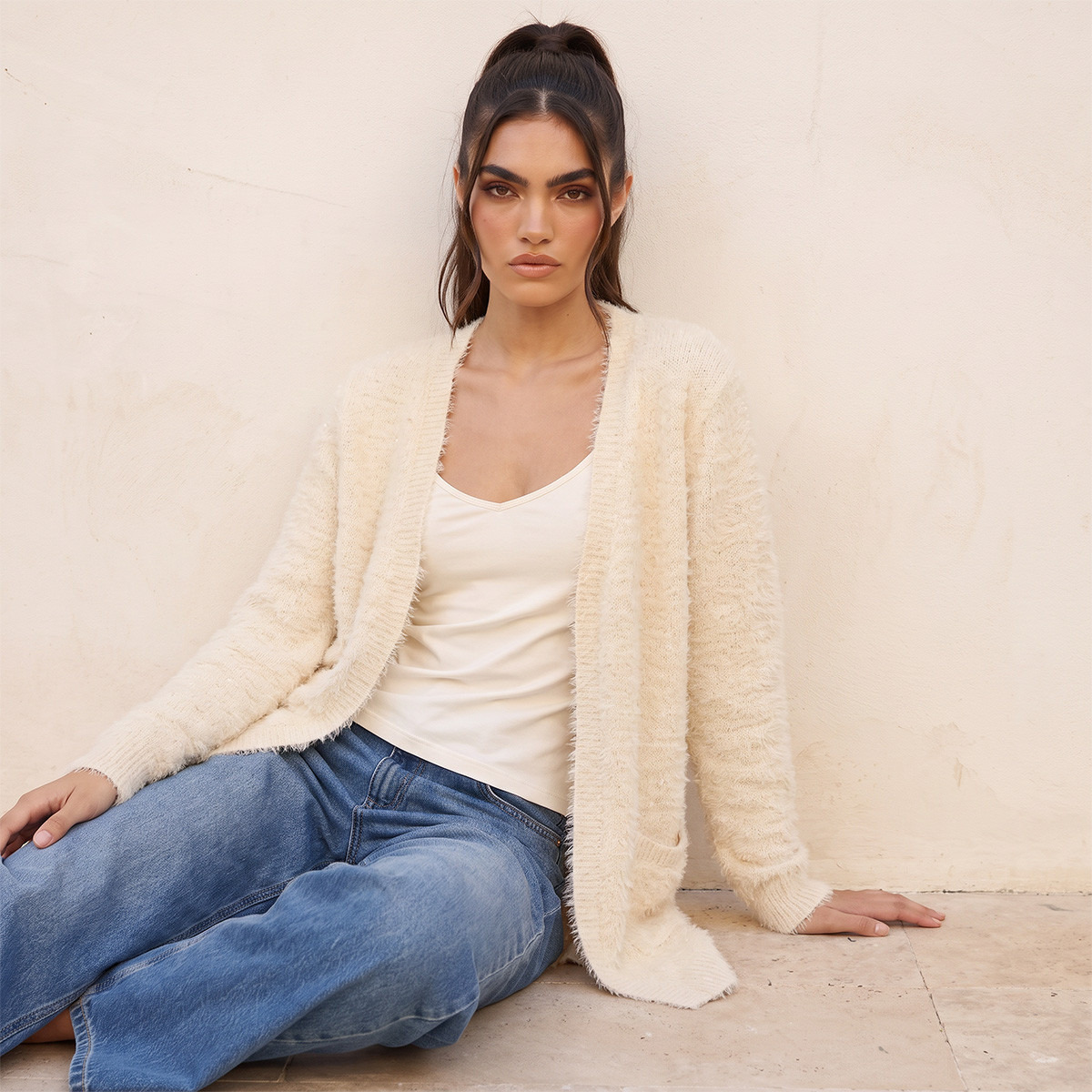 Splash Youth Fuzzy Fur Longline Cardigan-women-winterwear-cardigansandjumpers-cardigans-image-6