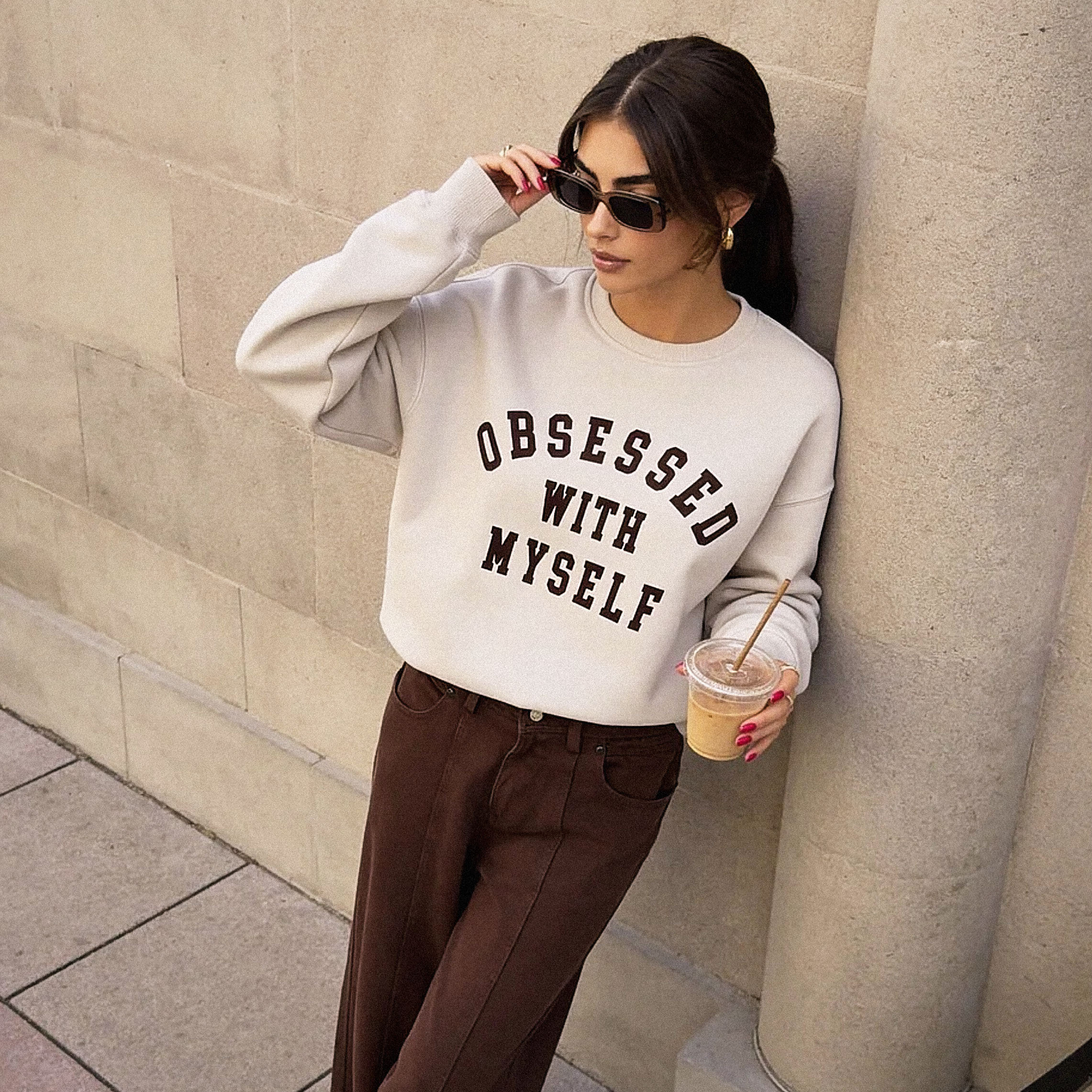 سويت شيرت بطبعة كتابات من سبلاش يوث-women-clothing-hoodiesandsweatshirts-sweatshirts-image-1
