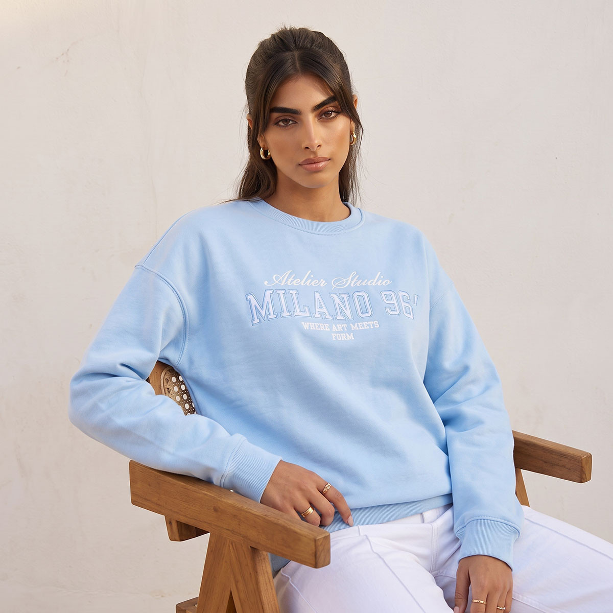 سويت شيرت بطبعة كتابات من سبلاش يوث-women-clothing-hoodiesandsweatshirts-sweatshirts-image-1