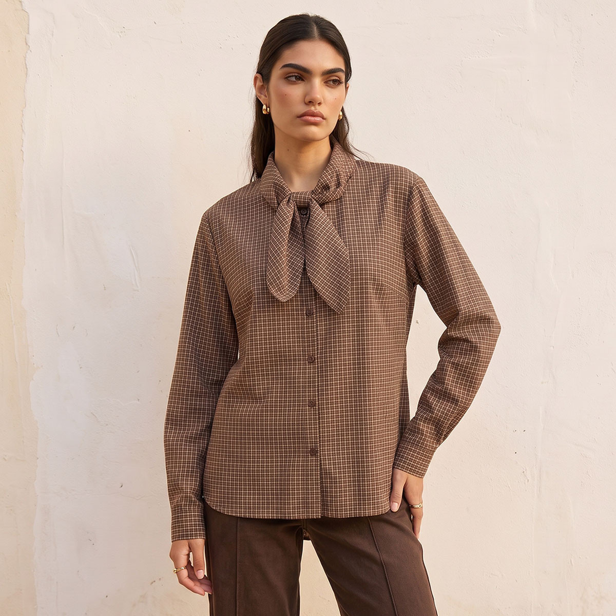 Splash Youth Shirt with Tie Neck-women-clothing-shirtsandblouses-shirts-image-2