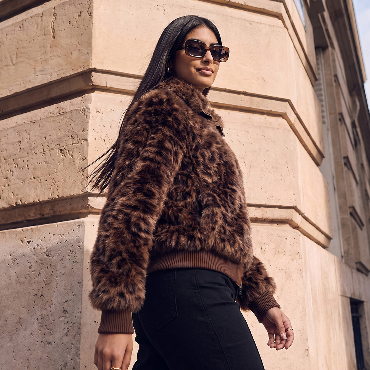 جاكيت بومبر بقصة عادية وبسحاب إغلاق من سبلاش يوث-women-winterwear-coatsandjackets-jackets-image-1