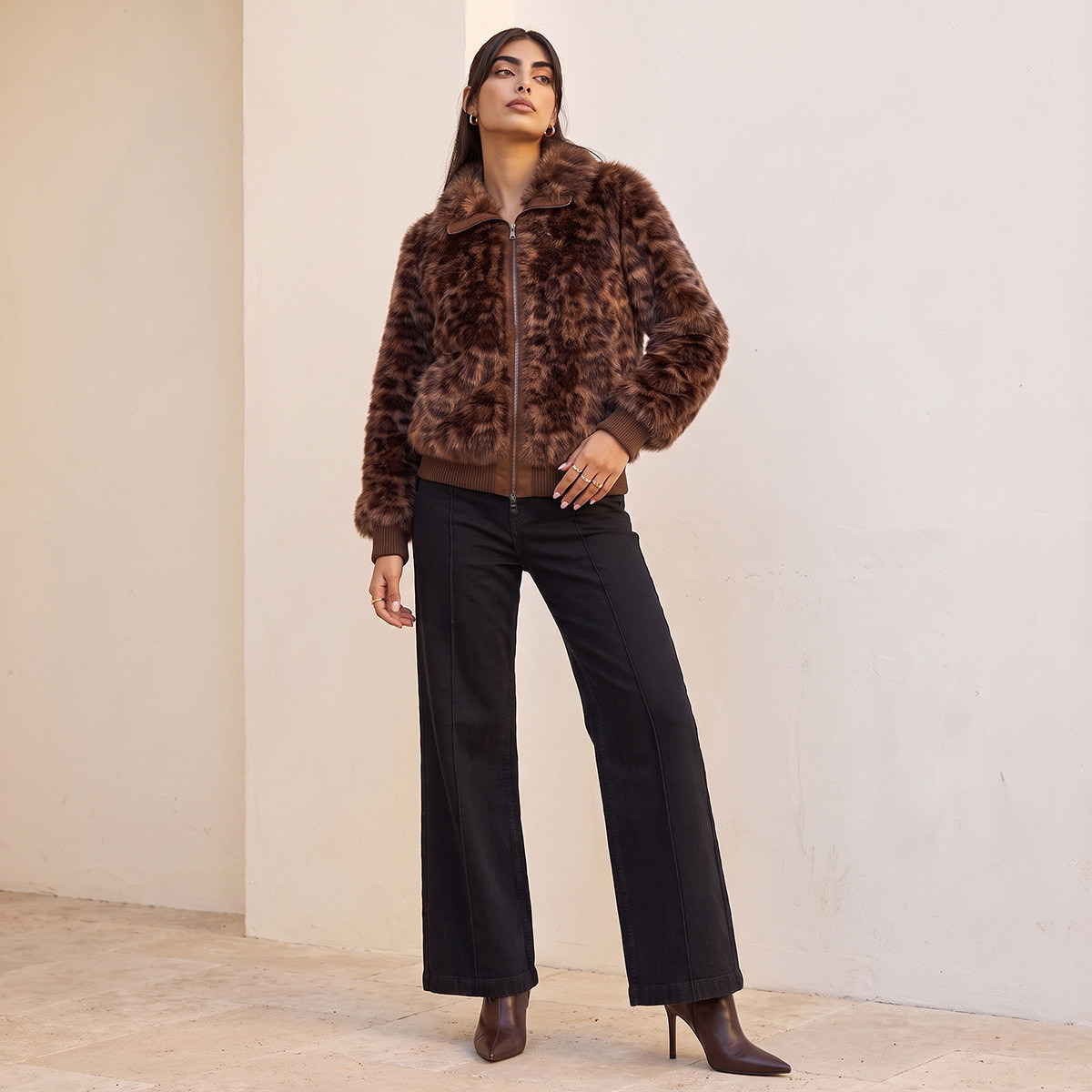 جاكيت بومبر بقصة عادية وبسحاب إغلاق من سبلاش يوث-women-winterwear-coatsandjackets-jackets-image-4